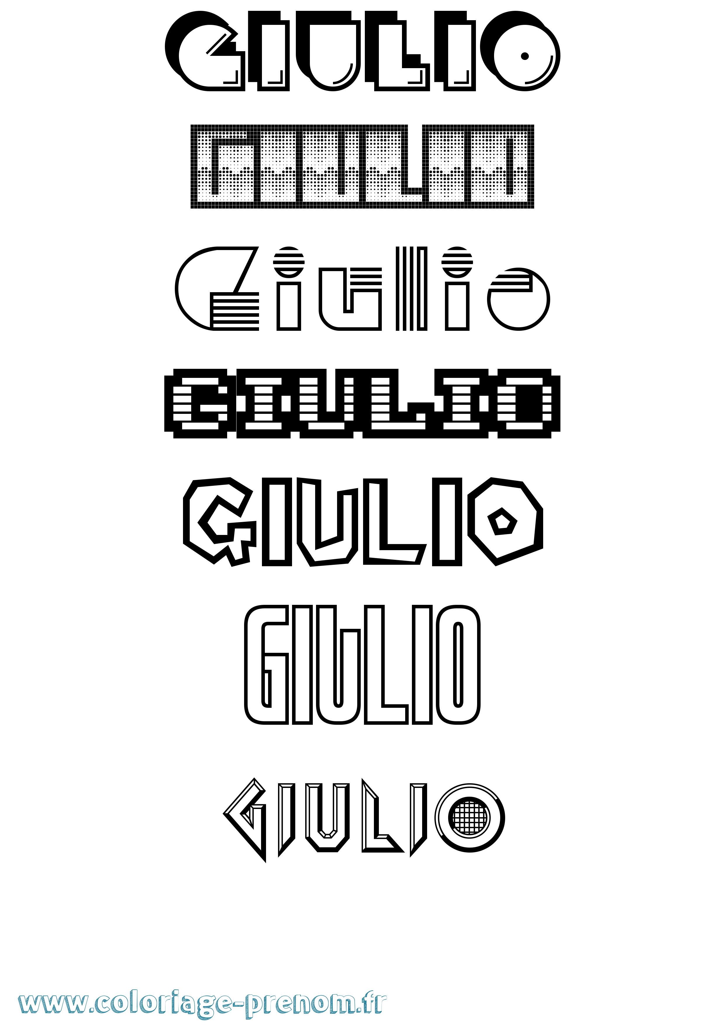 Coloriage Giulio Jeux Vidéos Coloriage prénom Giulio Jeux Vidéos