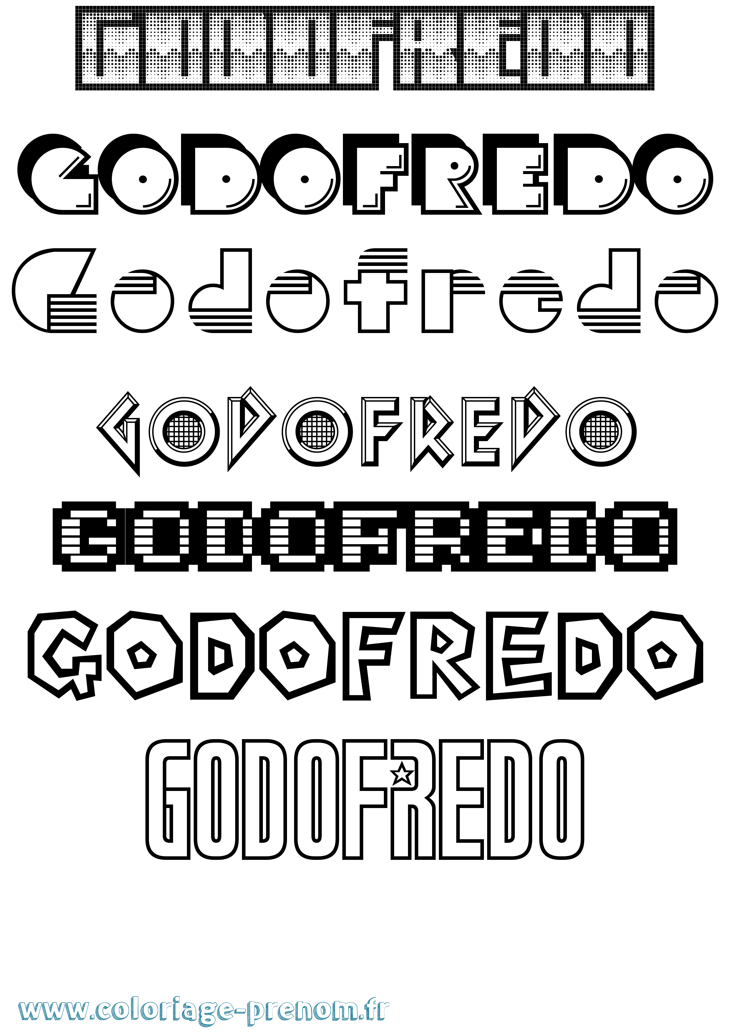 Coloriage Godofredo Jeux Vidéos Coloriage prénom Godofredo Jeux Vidéos