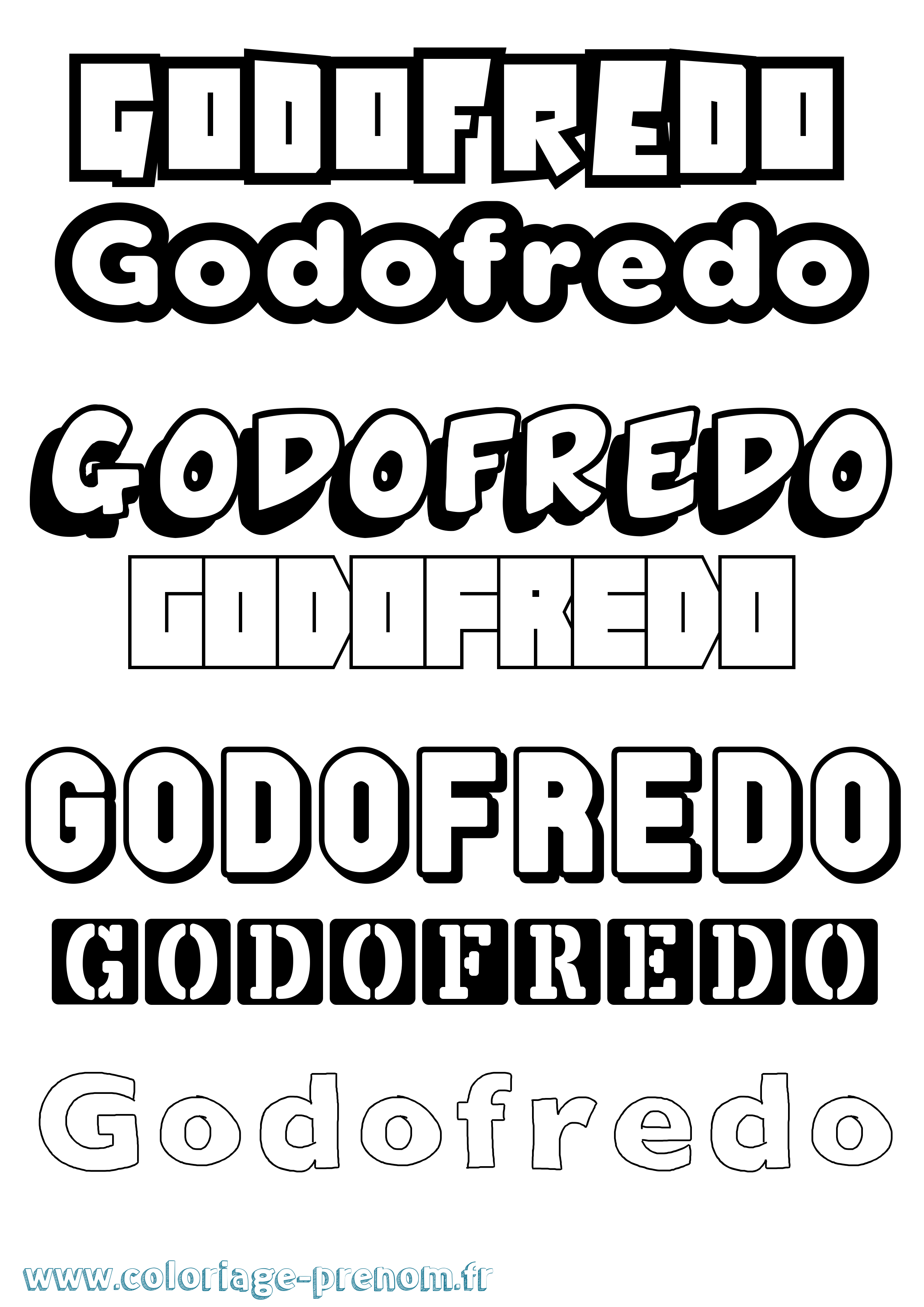 Coloriage Godofredo Simple Coloriage prénom Godofredo Simple