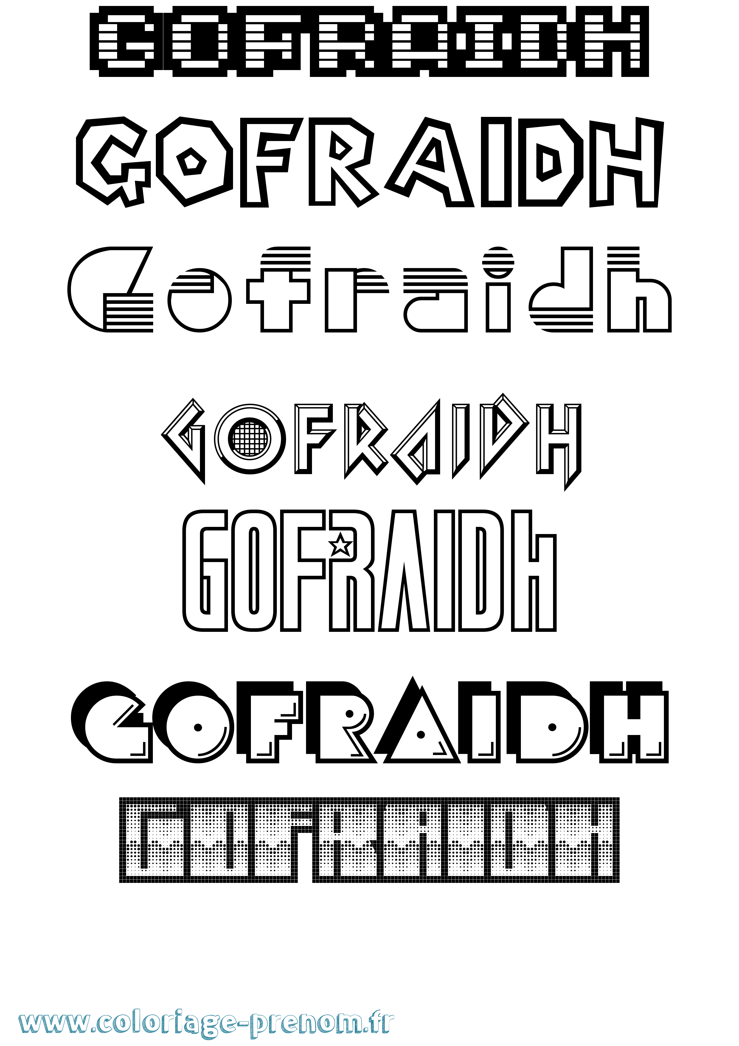 Coloriage Gofraidh Jeux Vidéos Coloriage prénom Gofraidh Jeux Vidéos