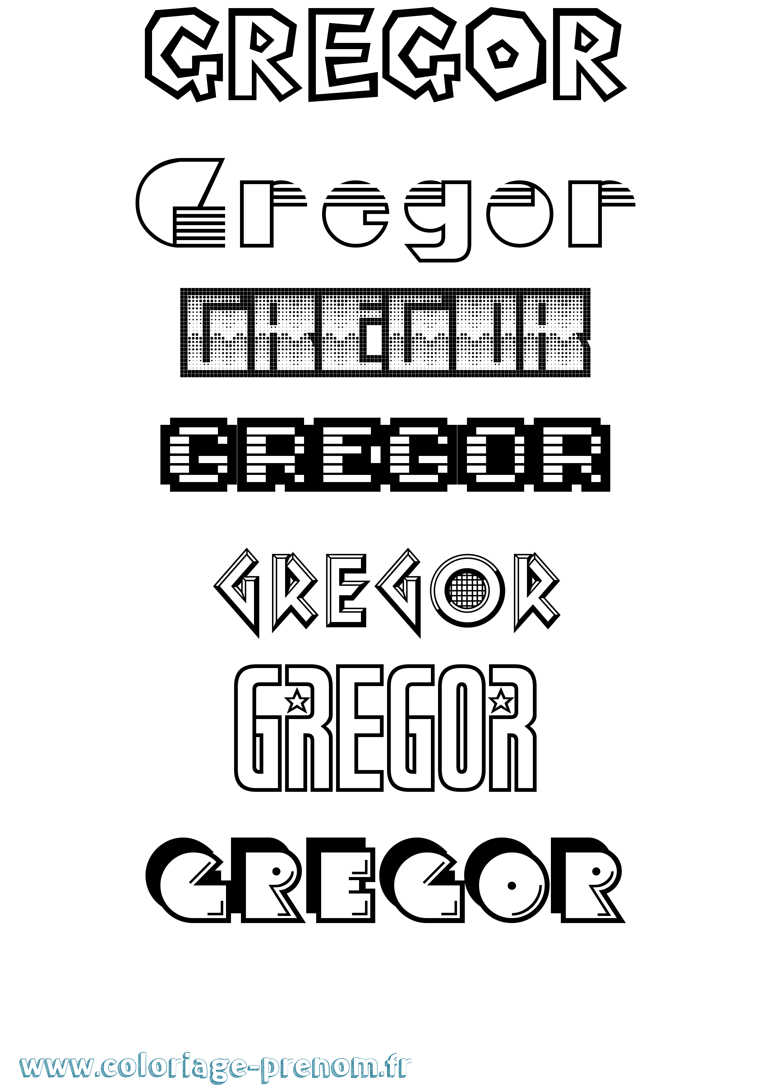 Coloriage Gregor Jeux Vidéos Coloriage prénom Gregor Jeux Vidéos