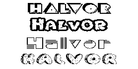 Coloriage Halvor