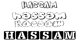 Coloriage Hassam