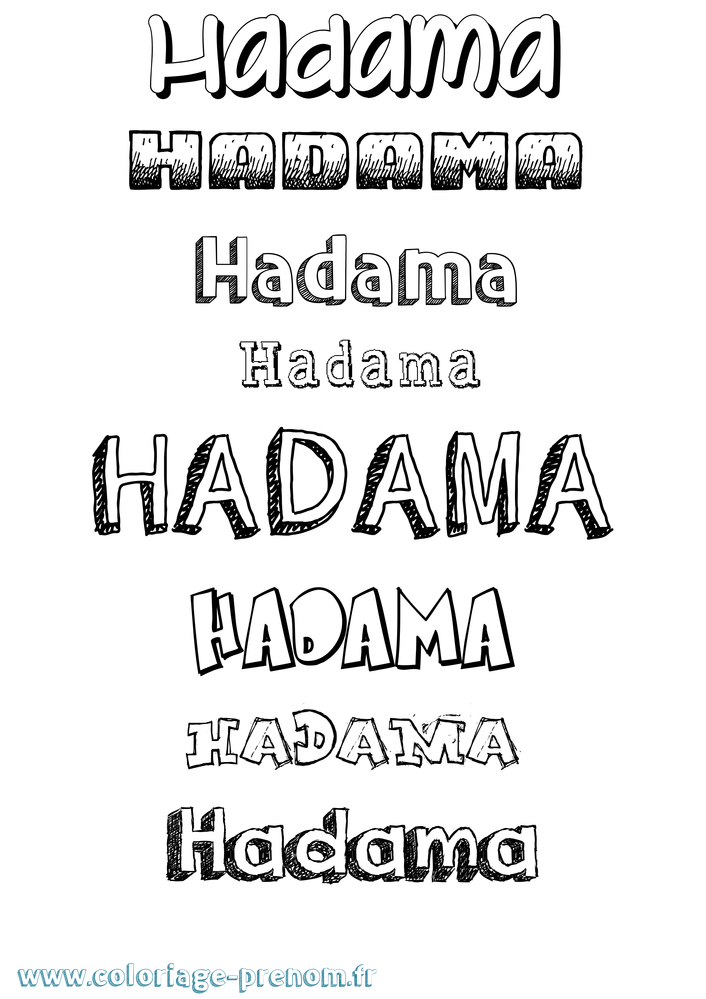 Coloriage Hadama Dessiné Coloriage prénom Hadama Dessiné