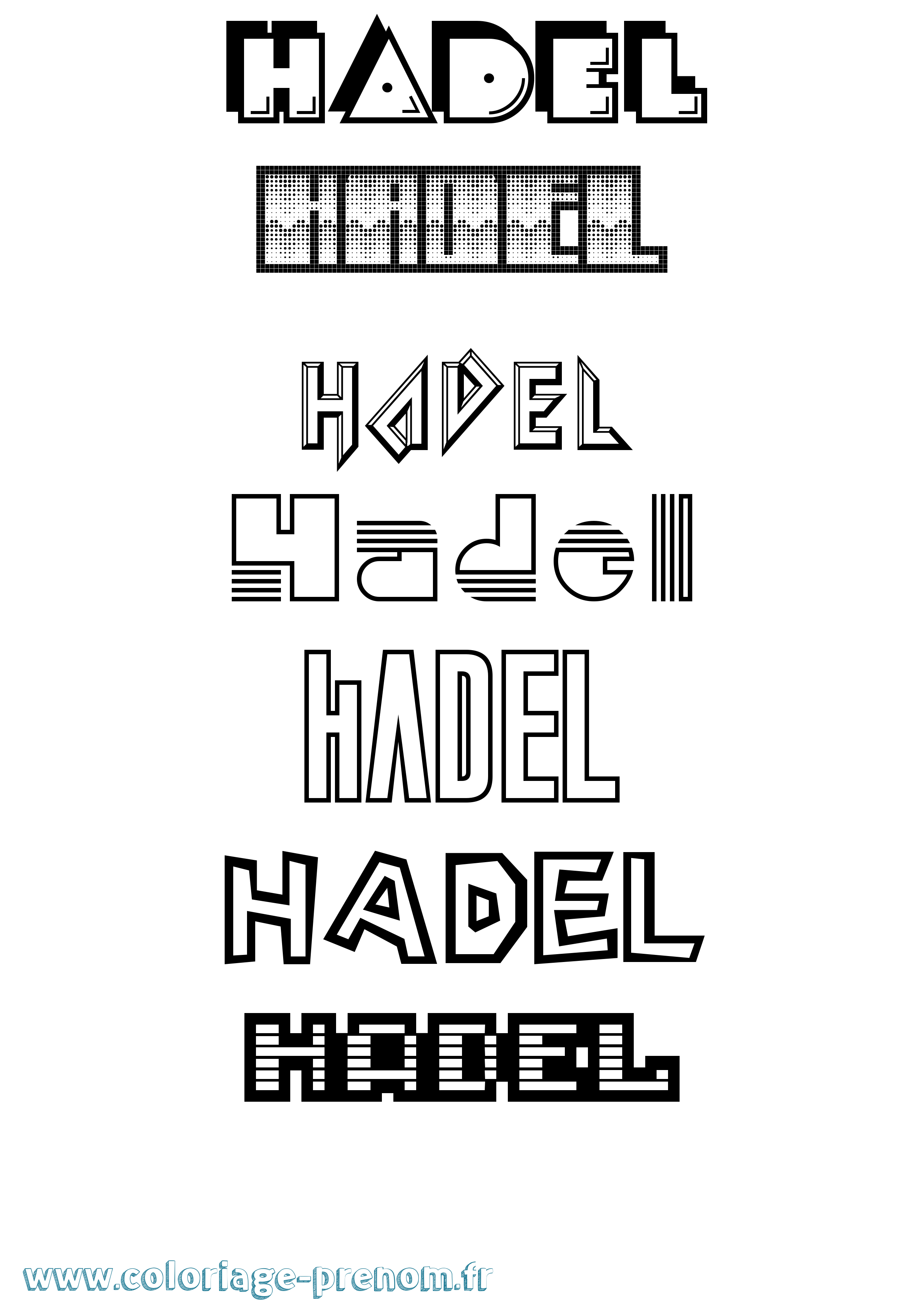 Coloriage Hadel Jeux Vidéos Coloriage prénom Hadel Jeux Vidéos