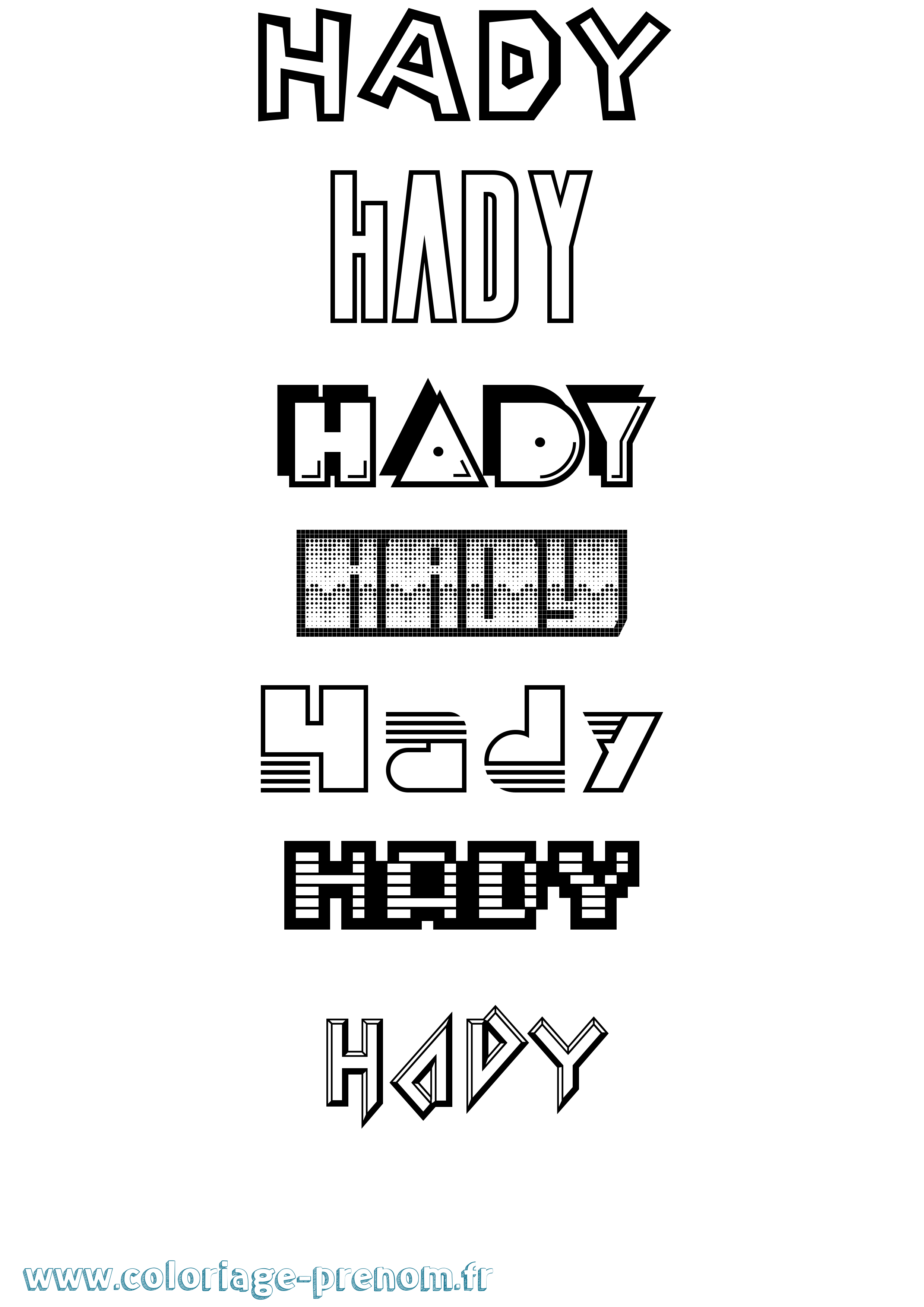 Coloriage Hady Jeux Vidéos Coloriage prénom Hady Jeux Vidéos