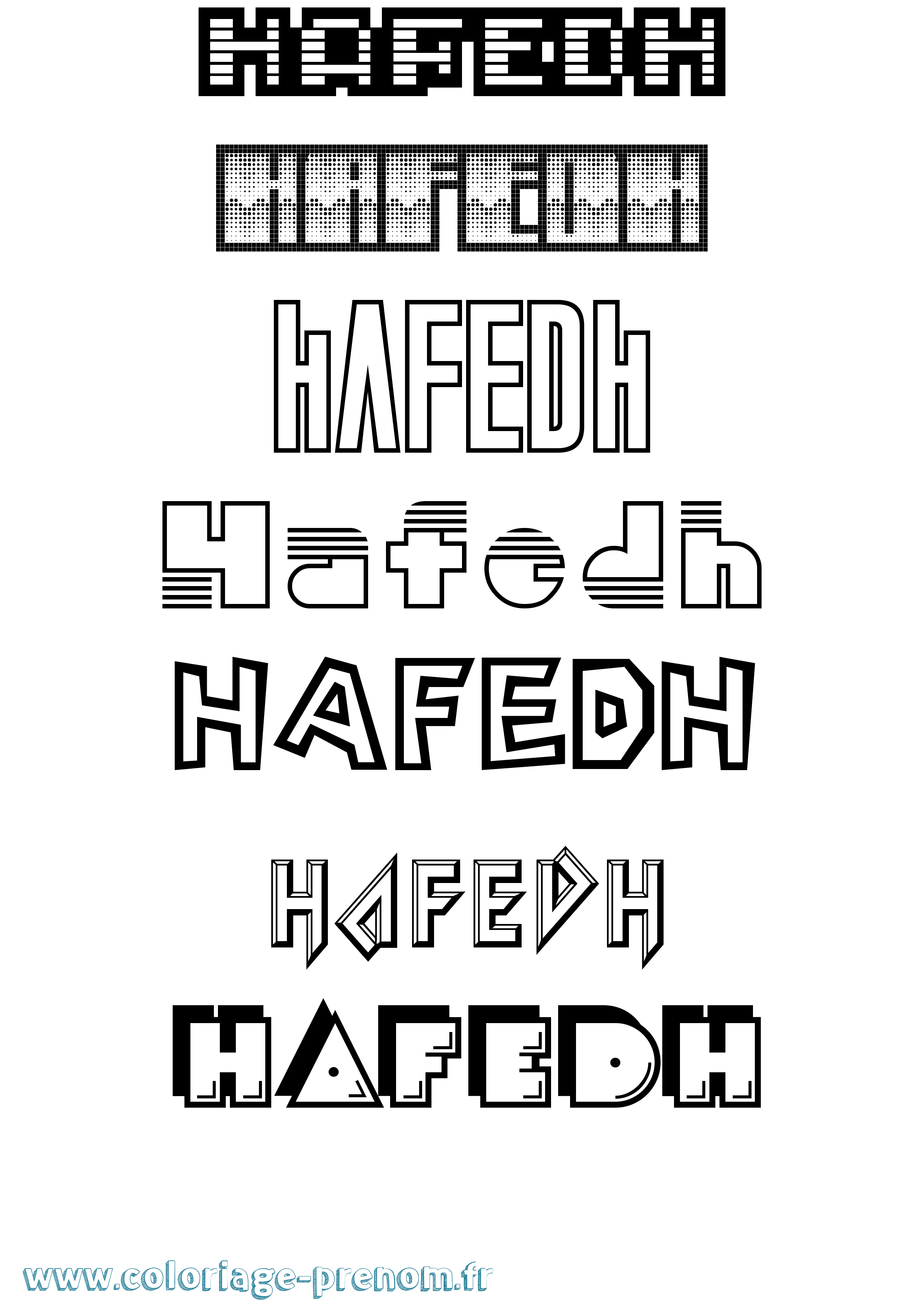 Coloriage prénom Hafedh Jeux Vidéos