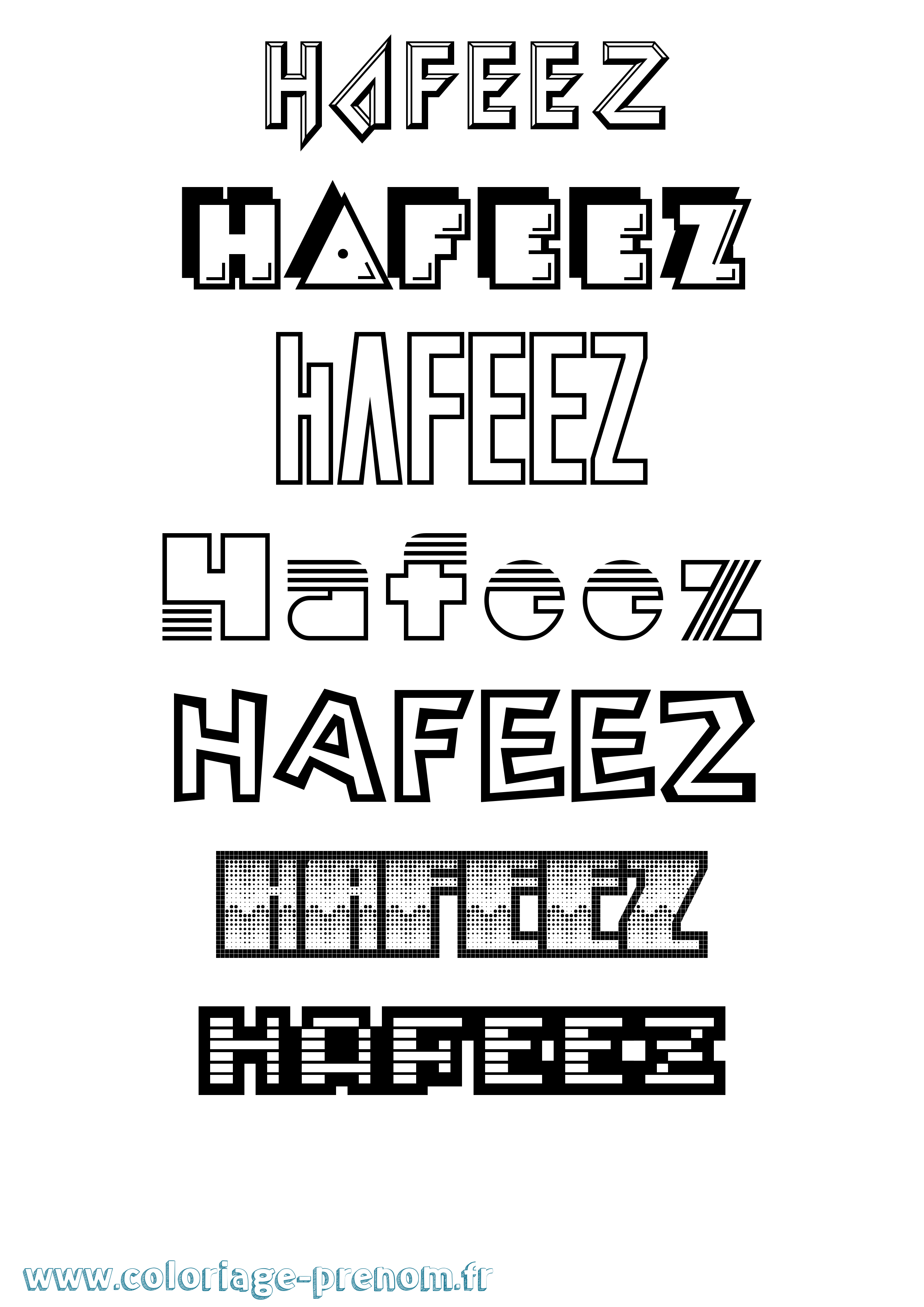 Coloriage Hafeez Jeux Vidéos Coloriage prénom Hafeez Jeux Vidéos