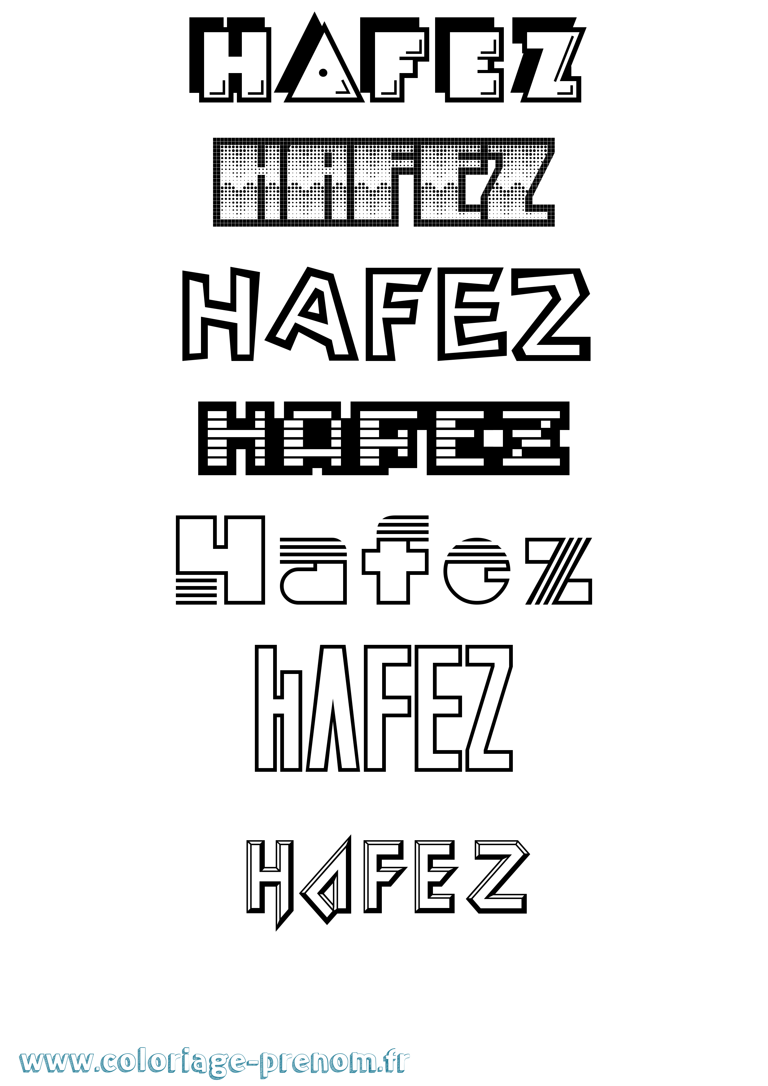 Coloriage Hafez Jeux Vidéos Coloriage prénom Hafez Jeux Vidéos