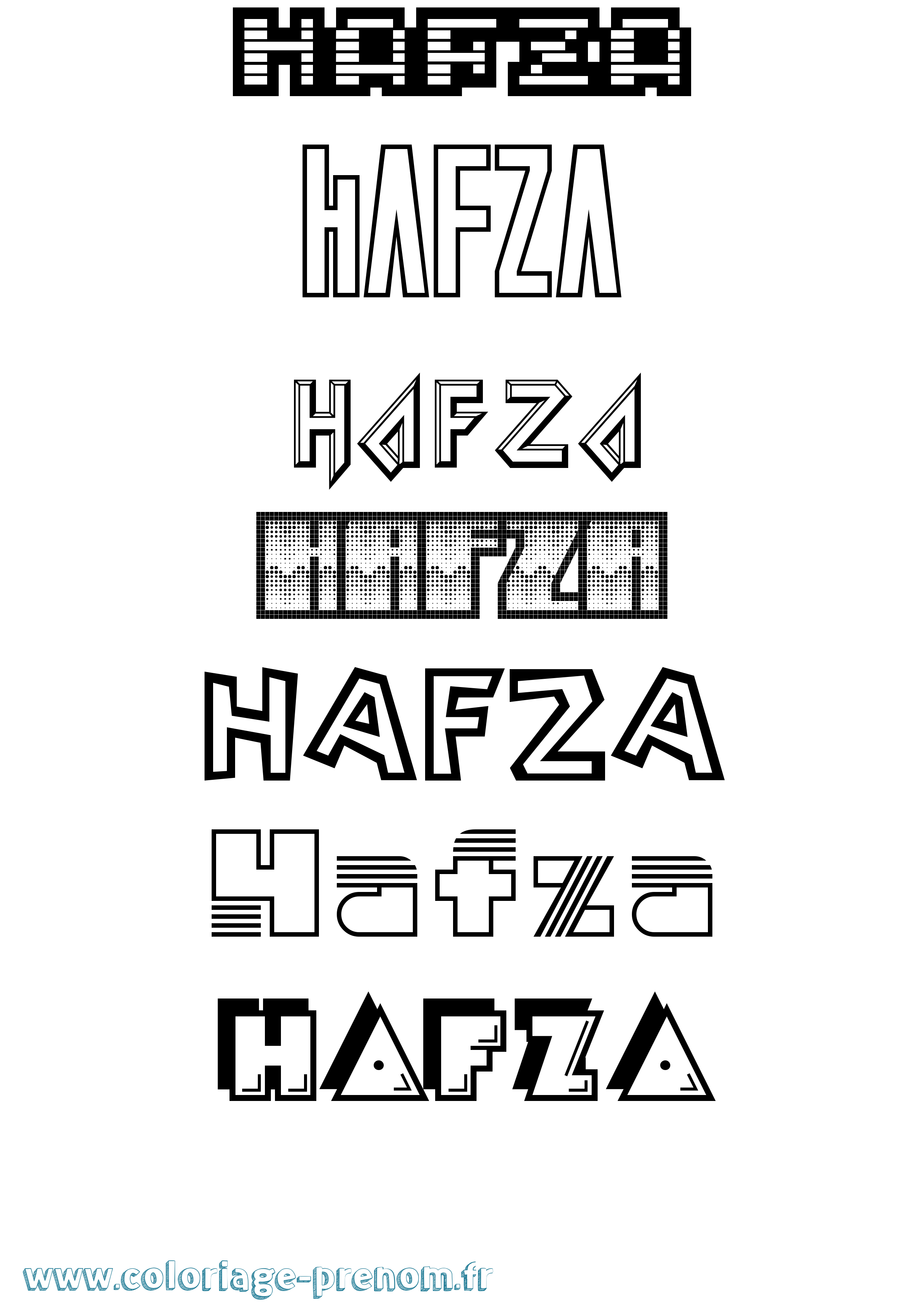 Coloriage prénom Hafza Jeux Vidéos