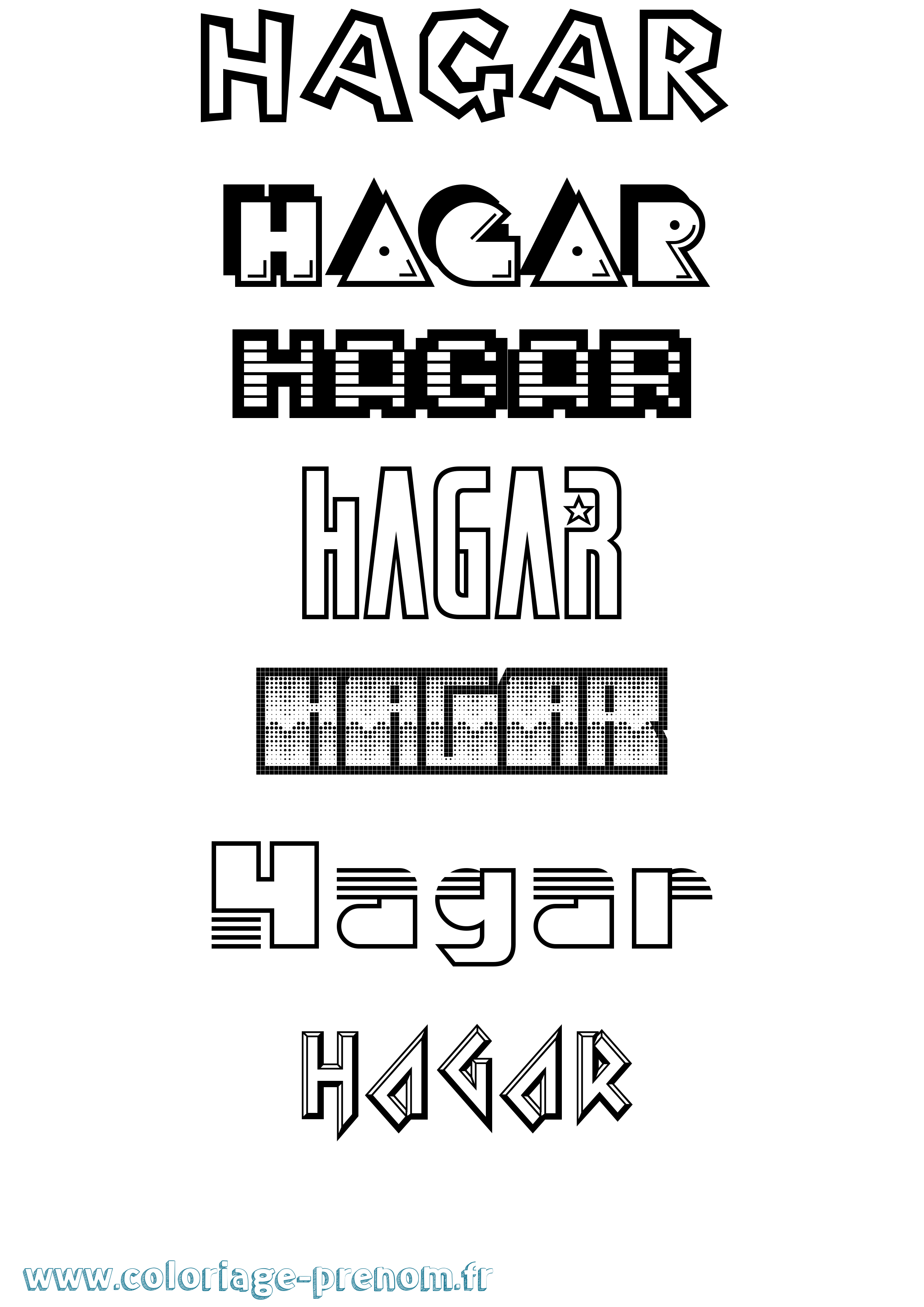 Coloriage Hagar Jeux Vidéos Coloriage prénom Hagar Jeux Vidéos