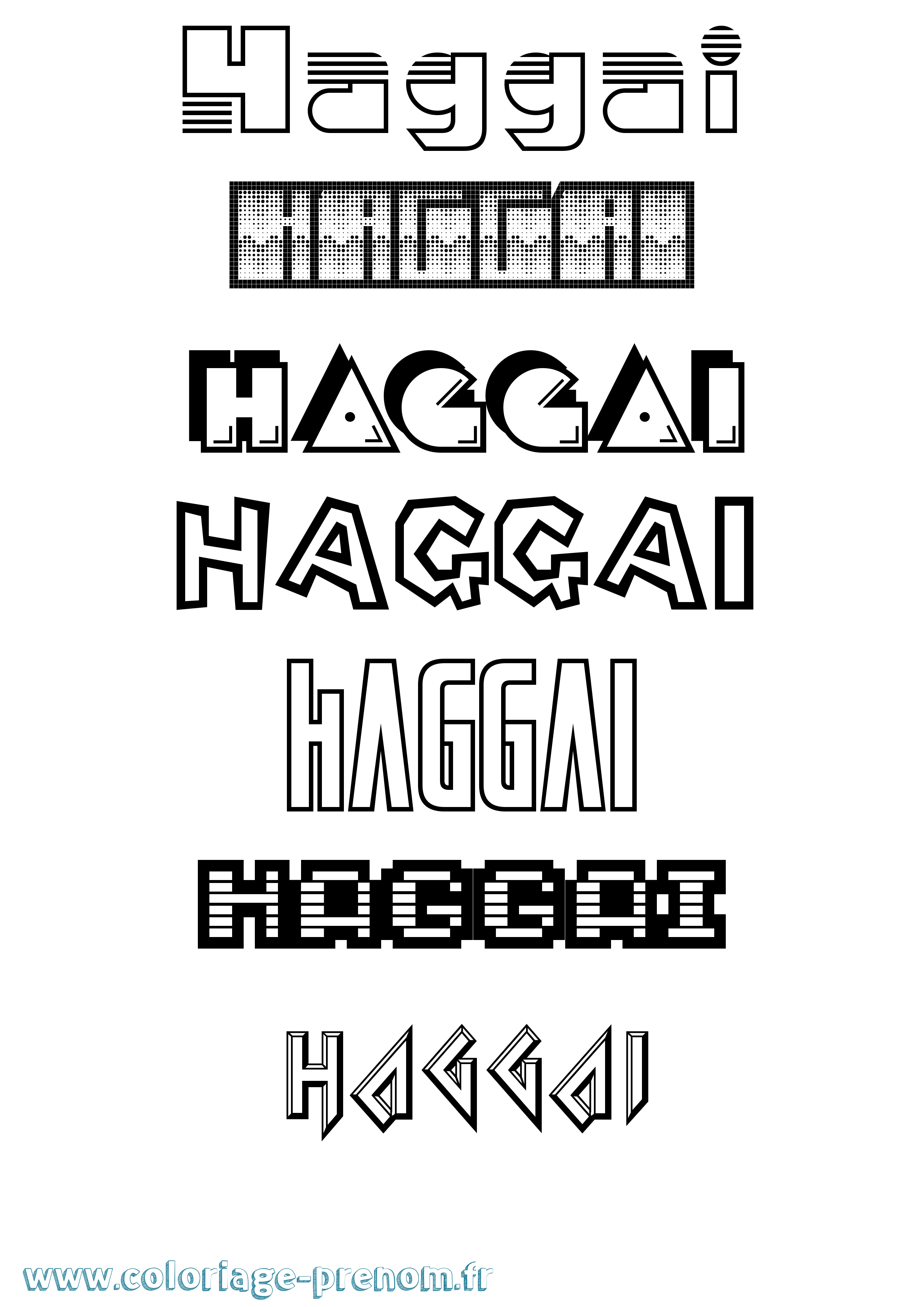 Coloriage prénom Haggai Jeux Vidéos