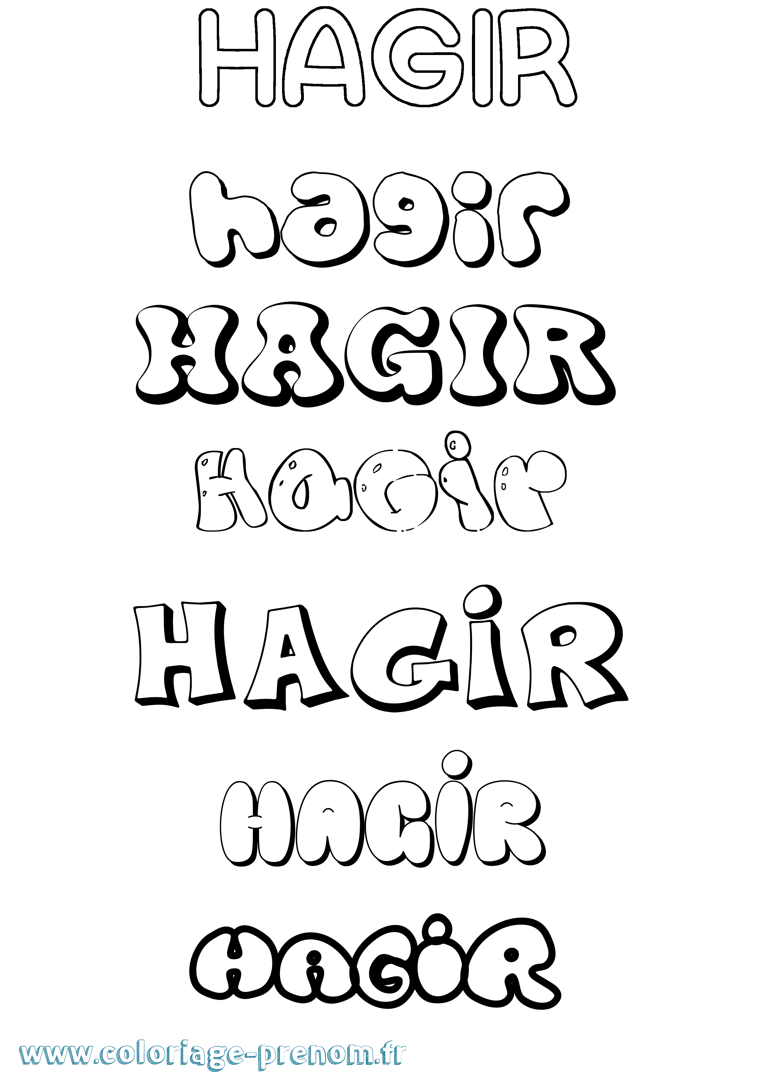 Coloriage Hagir Bubble Coloriage prénom Hagir Bubble