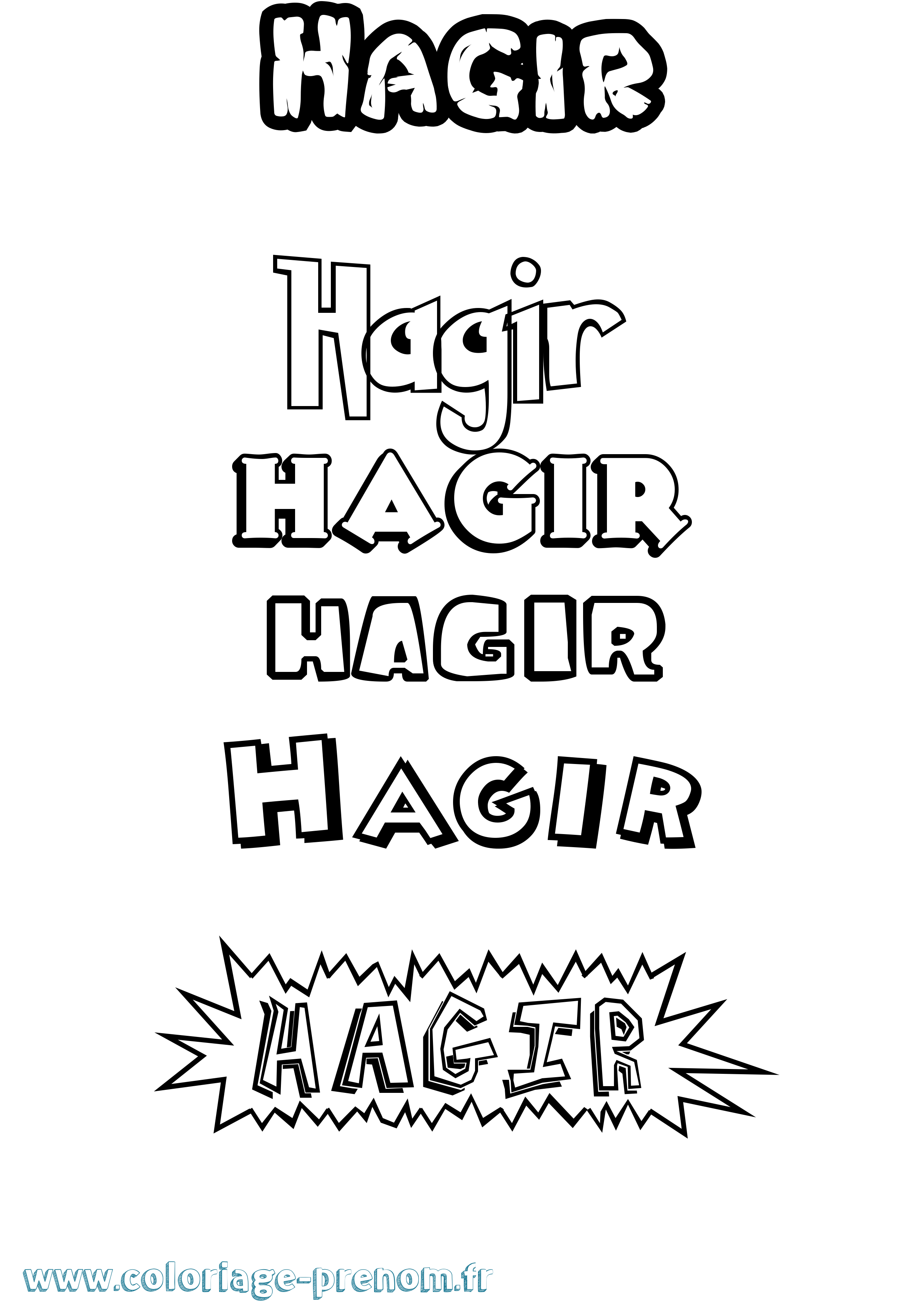 Coloriage Hagir Dessin Animé Coloriage prénom Hagir Dessin Animé