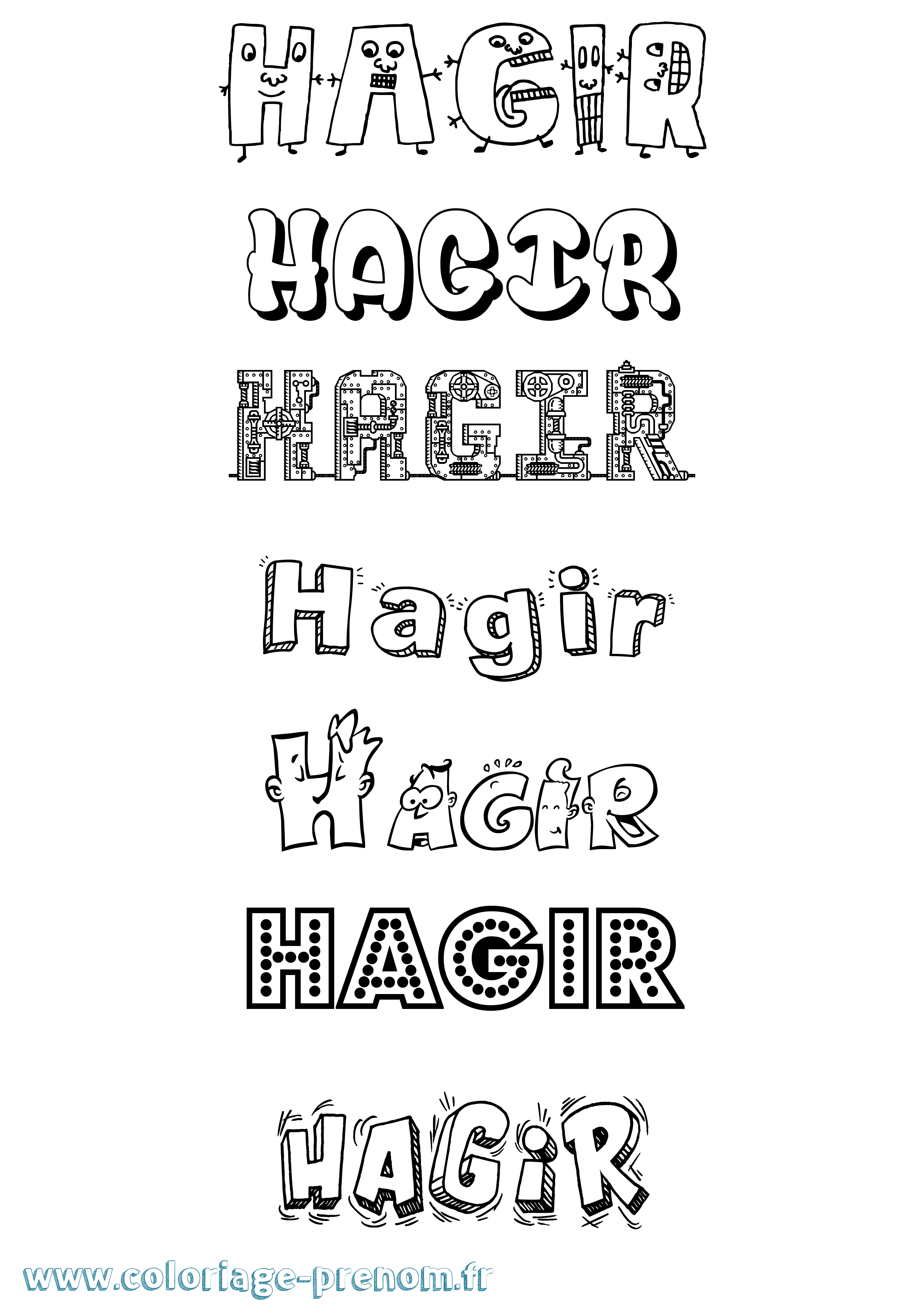 Coloriage Hagir Fun Coloriage prénom Hagir Fun