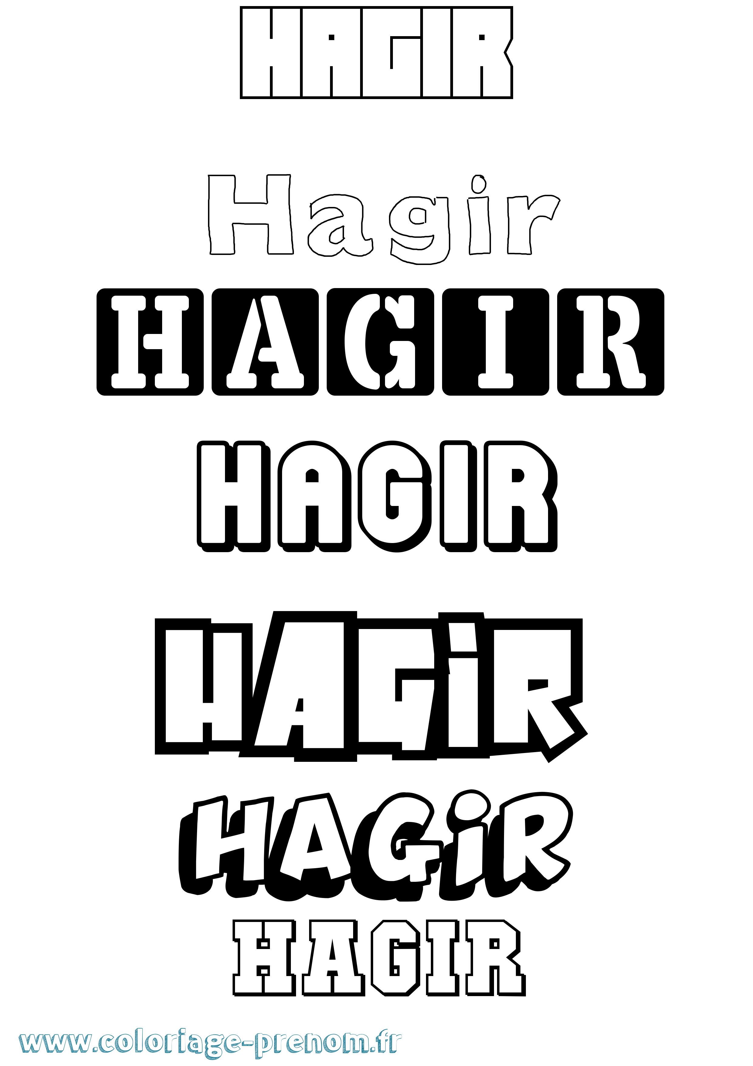 Coloriage Hagir Simple Coloriage prénom Hagir Simple