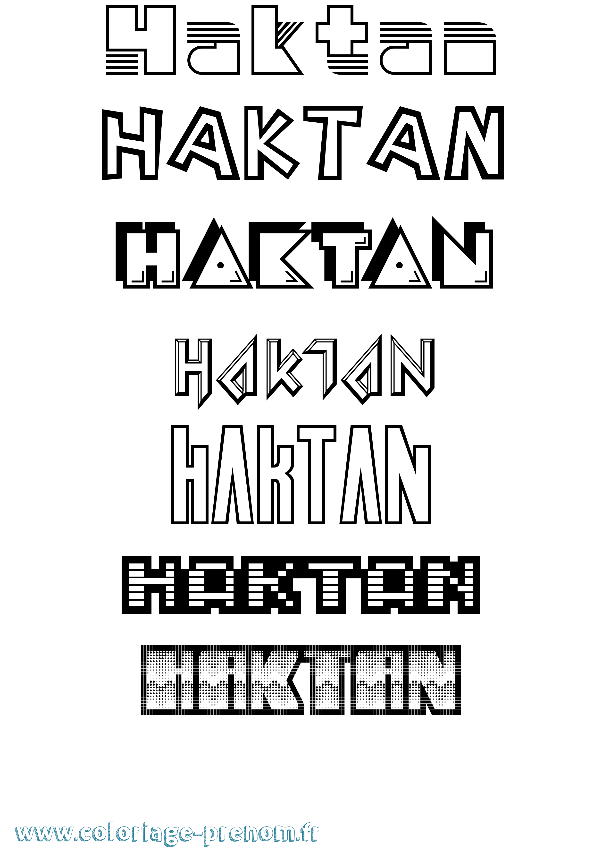 Coloriage Haktan Jeux Vidéos Coloriage prénom Haktan Jeux Vidéos