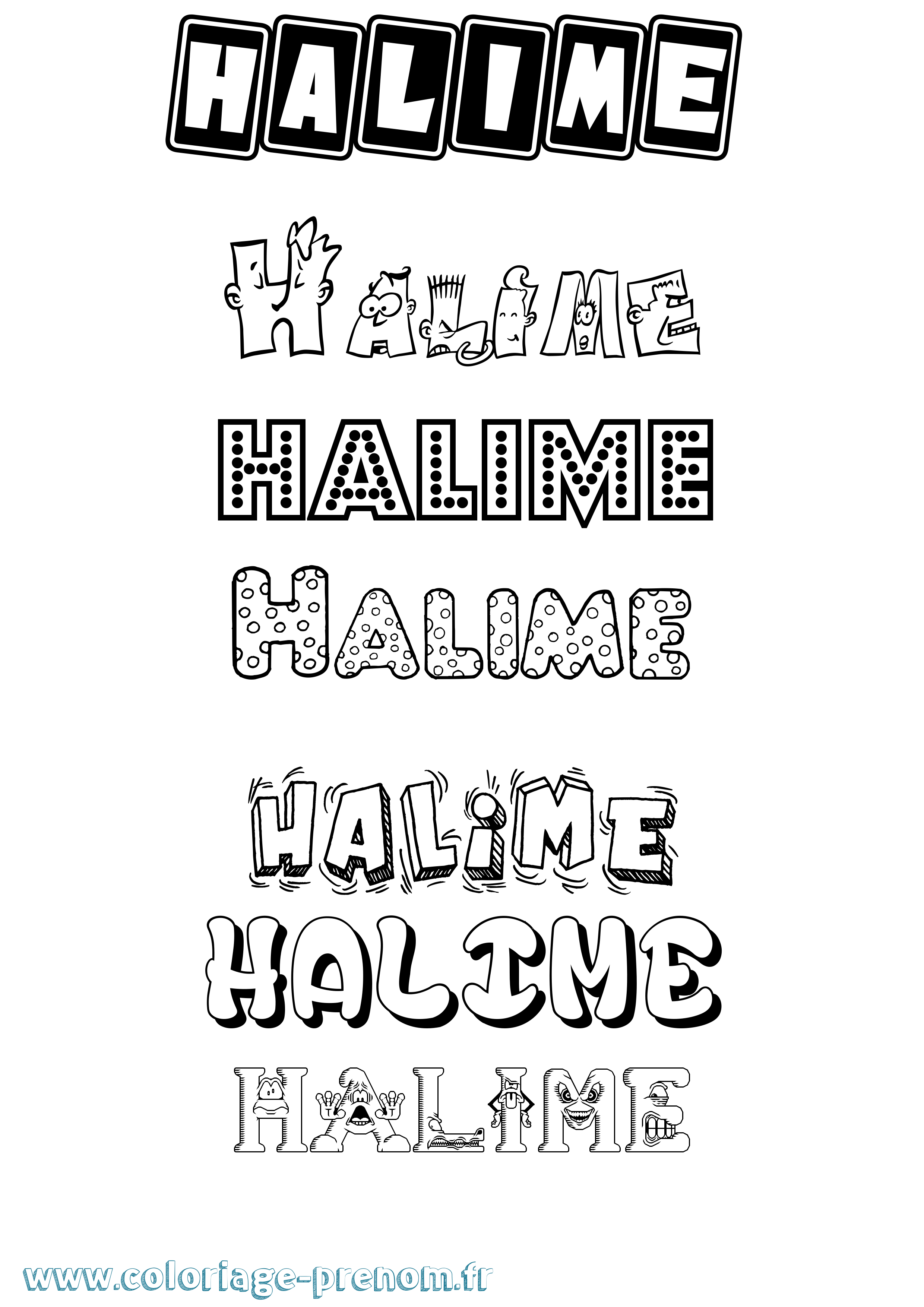 Coloriage Halime Fun Coloriage prénom Halime Fun