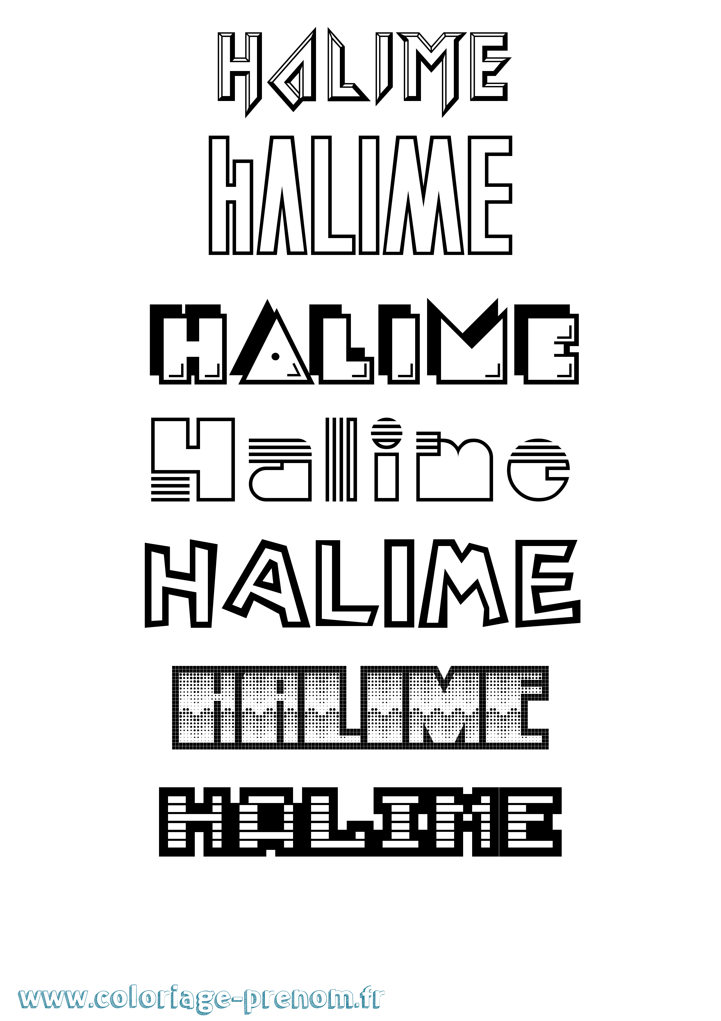 Coloriage Halime Jeux Vidéos Coloriage prénom Halime Jeux Vidéos