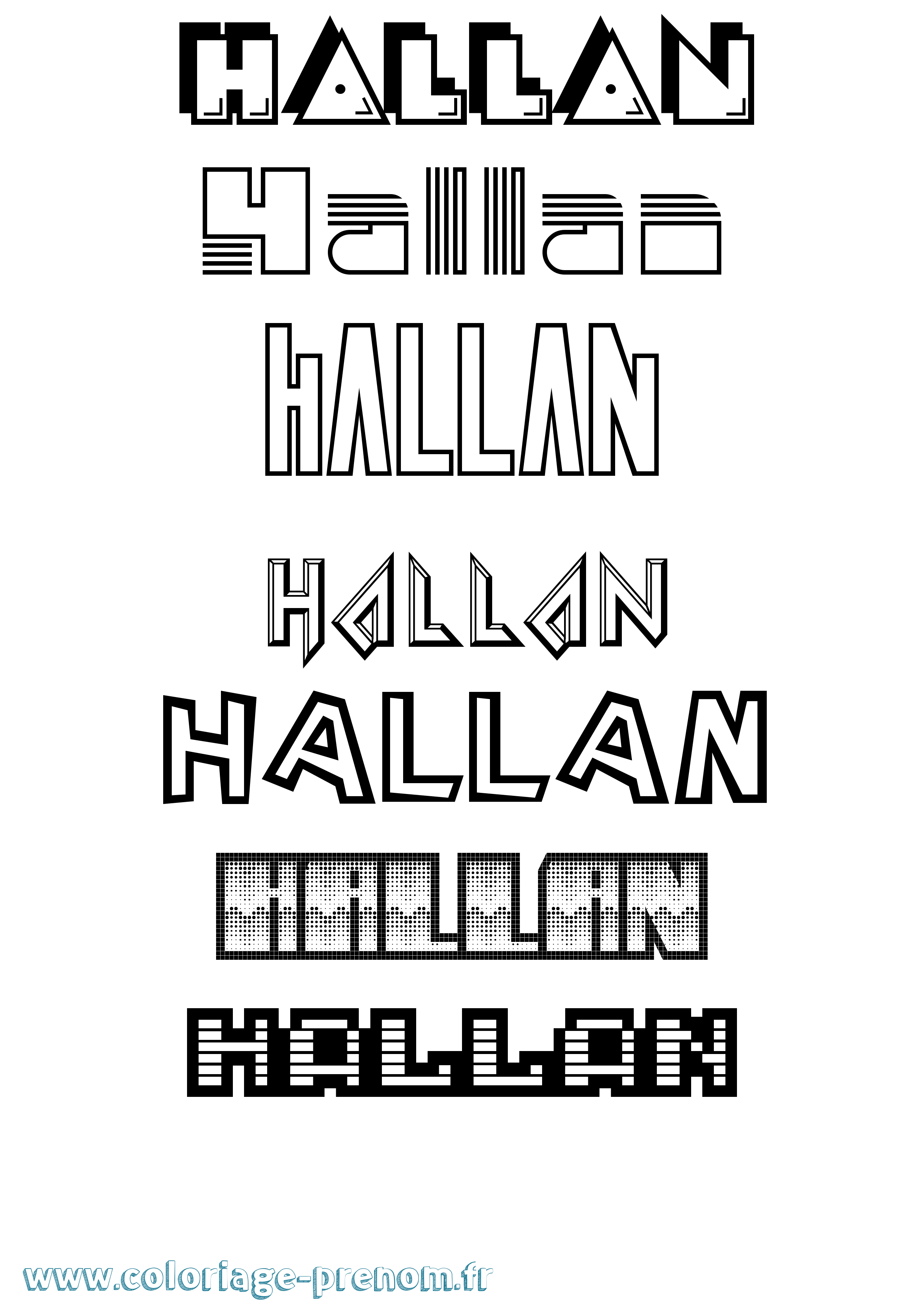 Coloriage Hallan Jeux Vidéos Coloriage prénom Hallan Jeux Vidéos