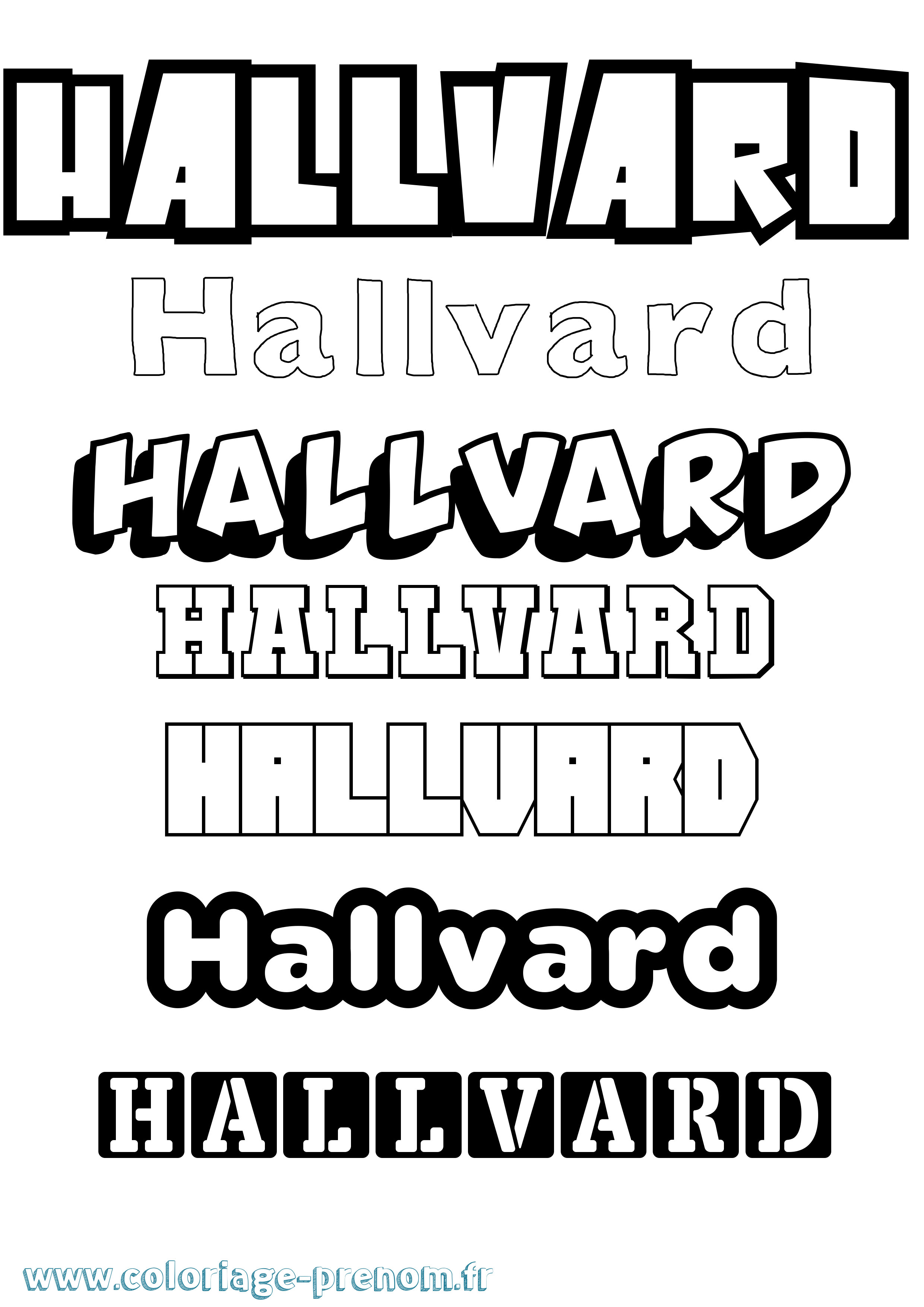 Coloriage prénom Hallvard Simple