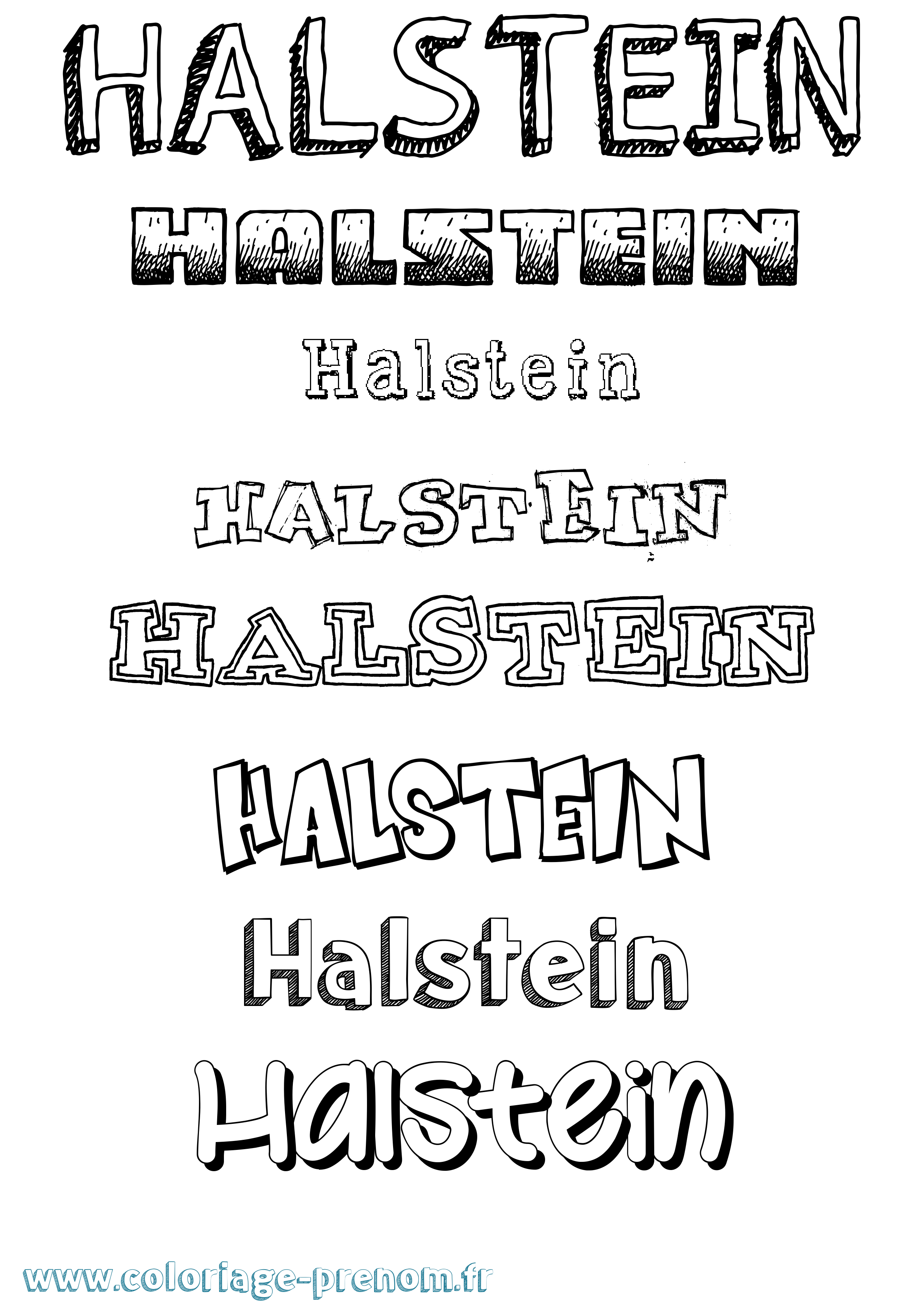 Coloriage Halstein Dessiné Coloriage prénom Halstein Dessiné