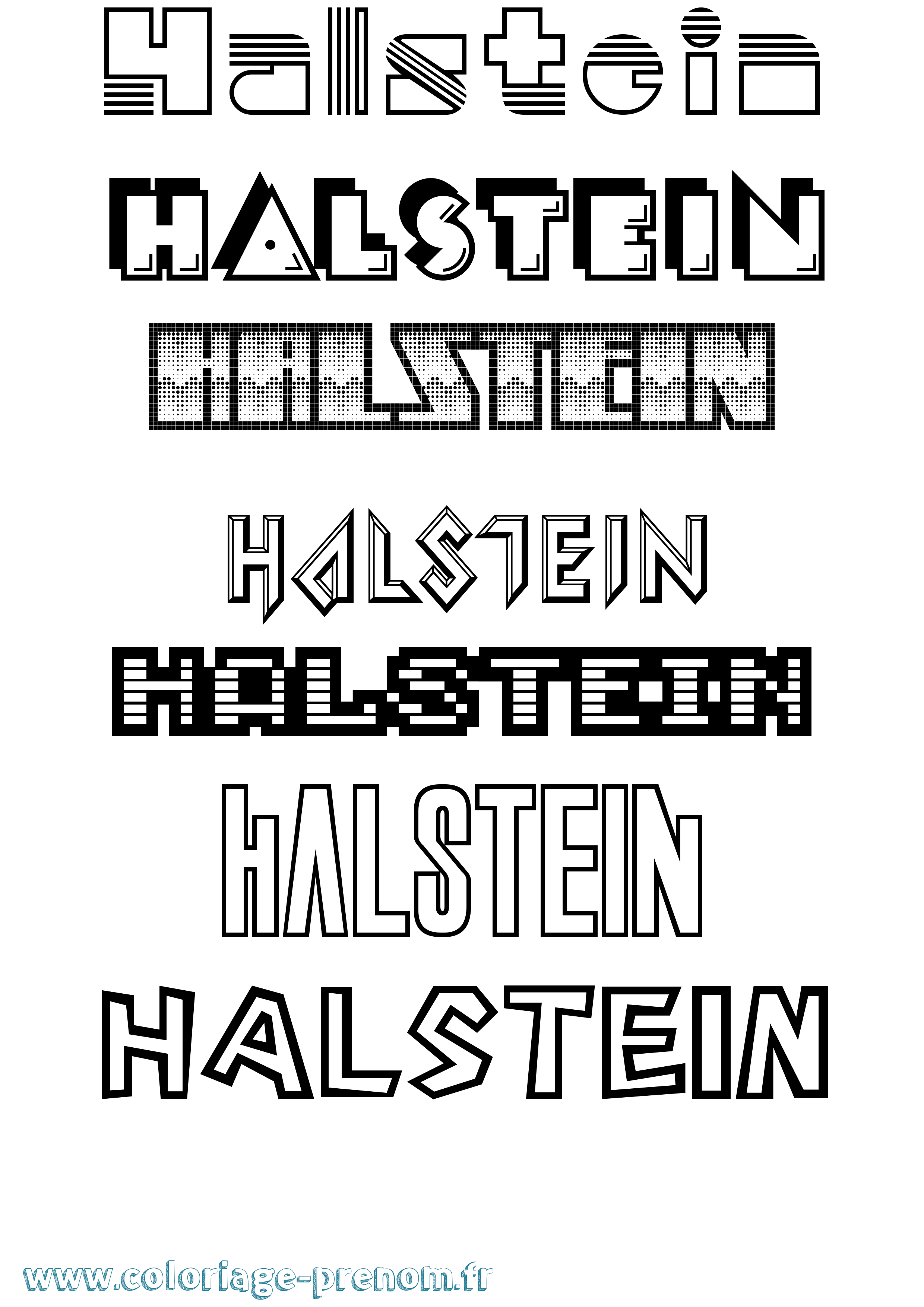 Coloriage Halstein Jeux Vidéos Coloriage prénom Halstein Jeux Vidéos