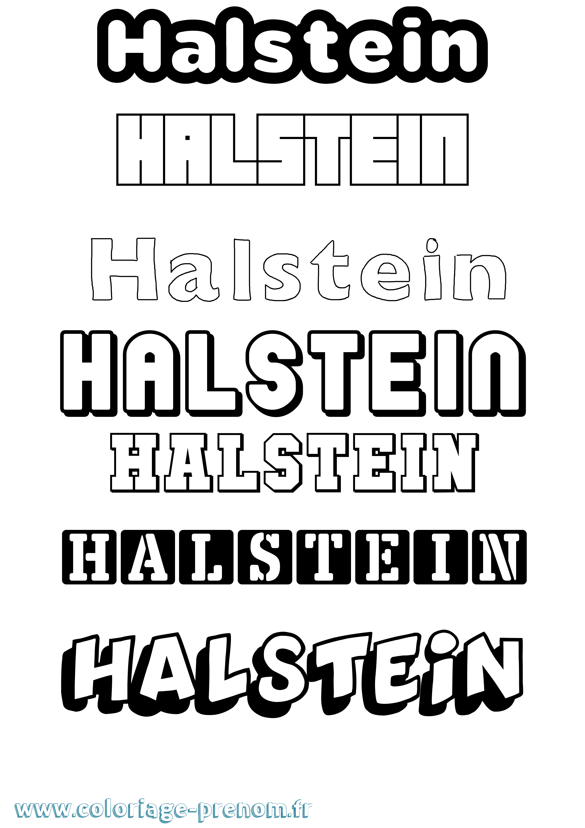 Coloriage Halstein Simple Coloriage prénom Halstein Simple
