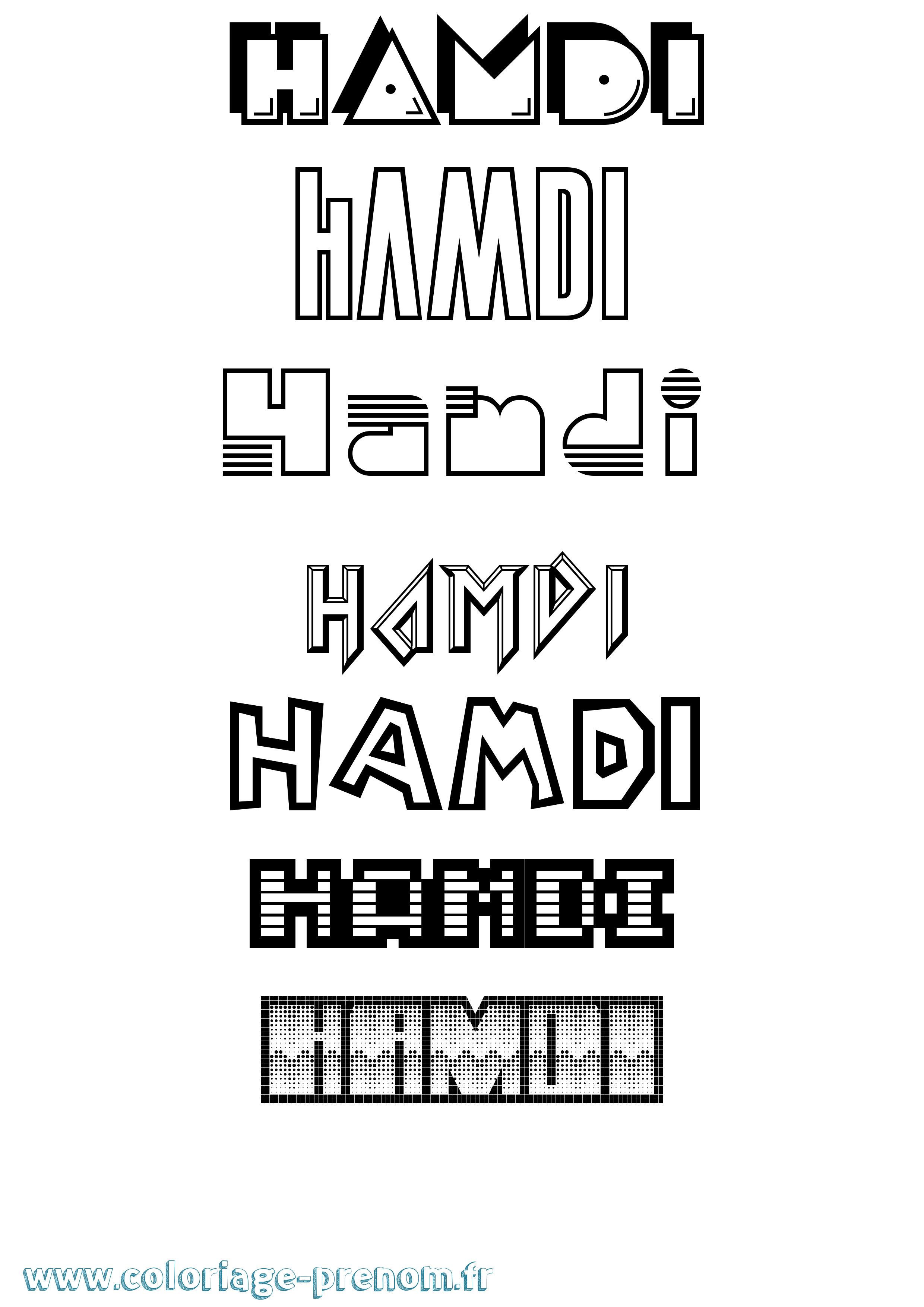 Coloriage Hamdi Jeux Vidéos Coloriage prénom Hamdi Jeux Vidéos
