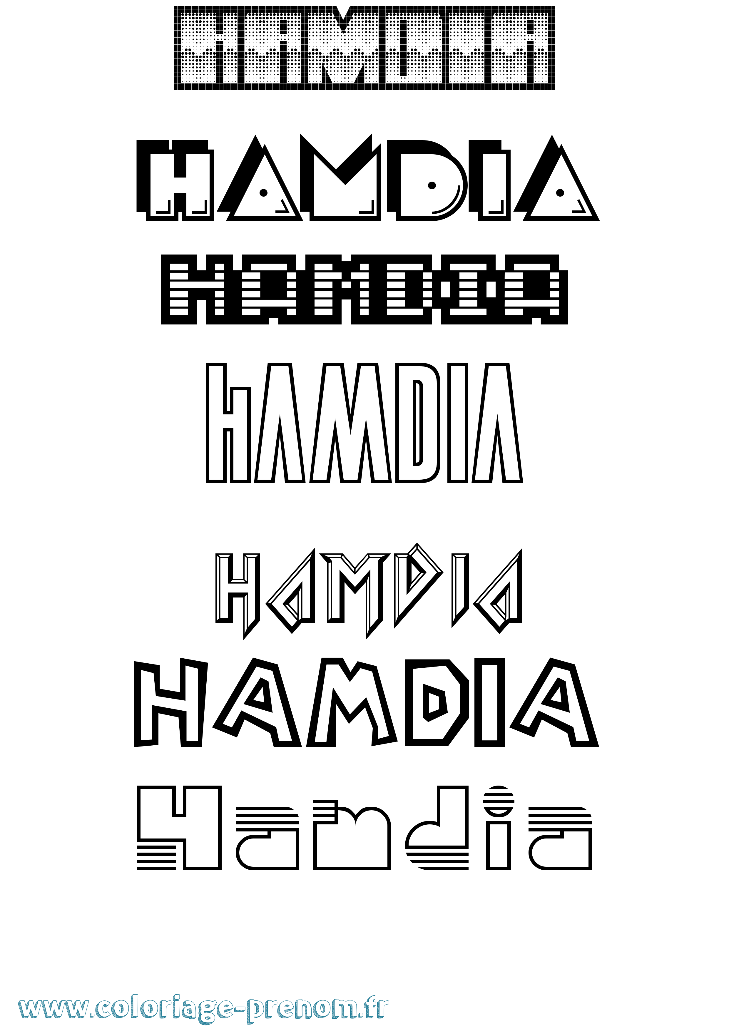 Coloriage Hamdia Jeux Vidéos Coloriage prénom Hamdia Jeux Vidéos