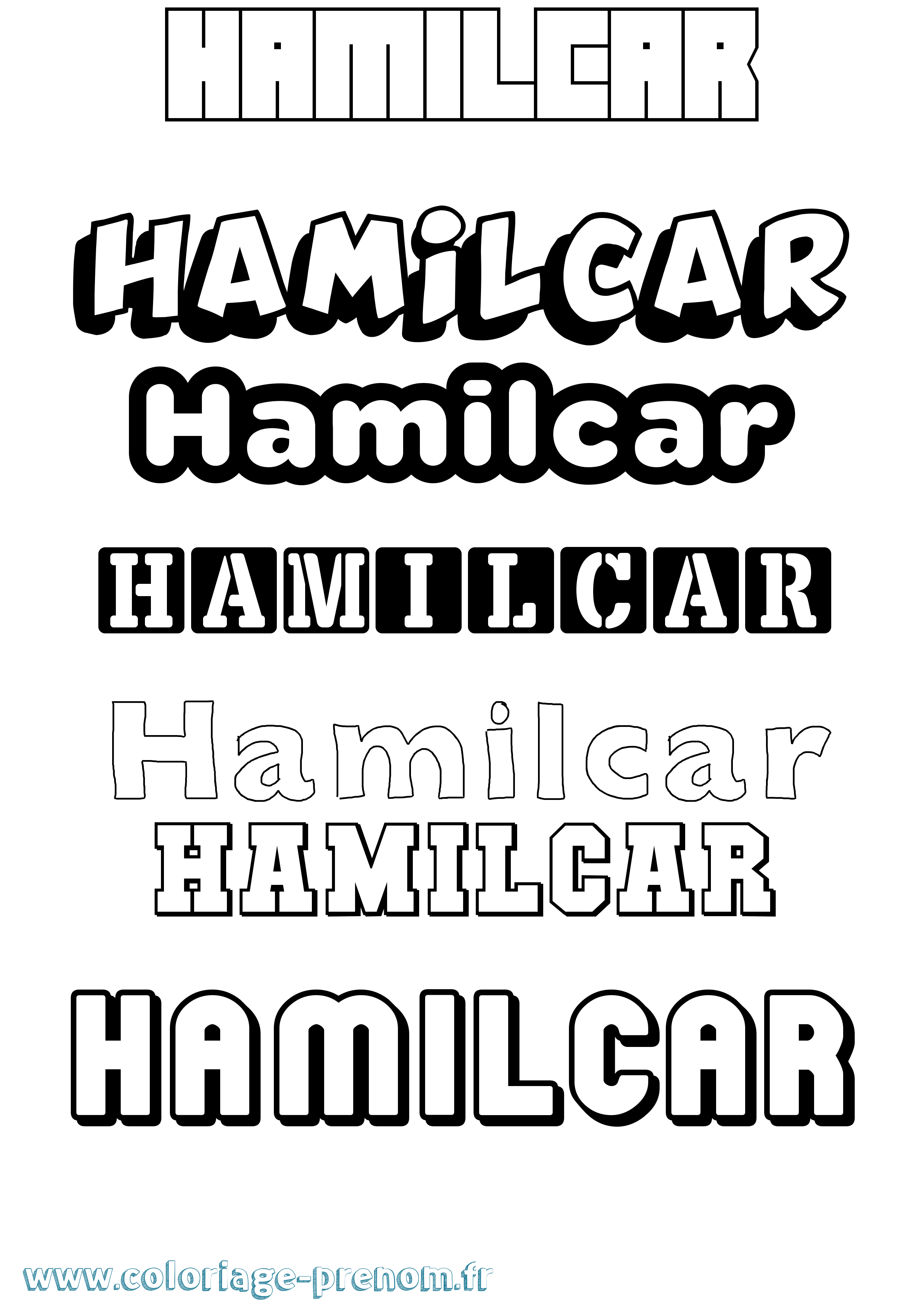 Coloriage Hamilcar Simple Coloriage prénom Hamilcar Simple