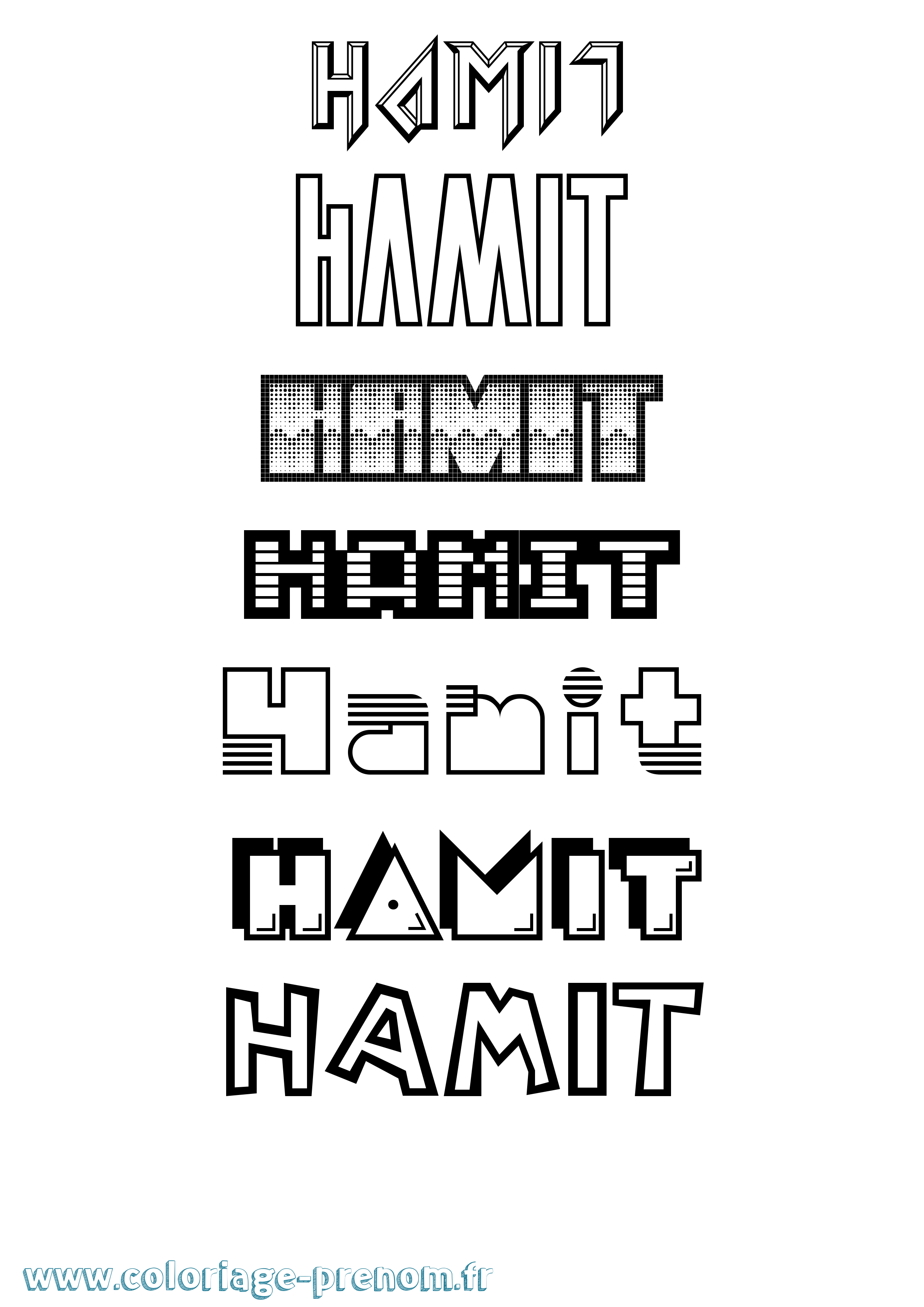 Coloriage Hamit Jeux Vidéos Coloriage prénom Hamit Jeux Vidéos
