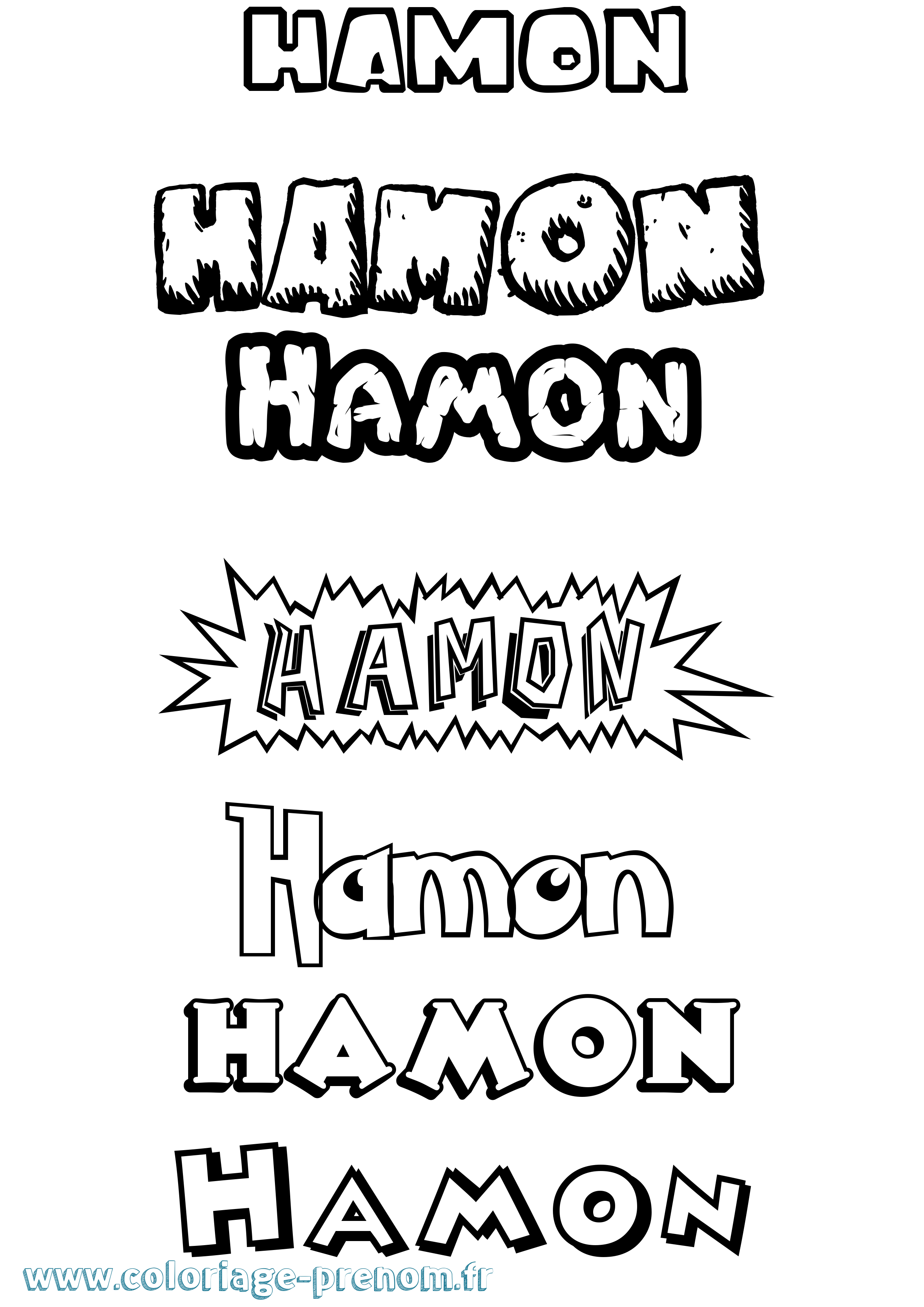 Coloriage prénom Hamon Dessin Animé