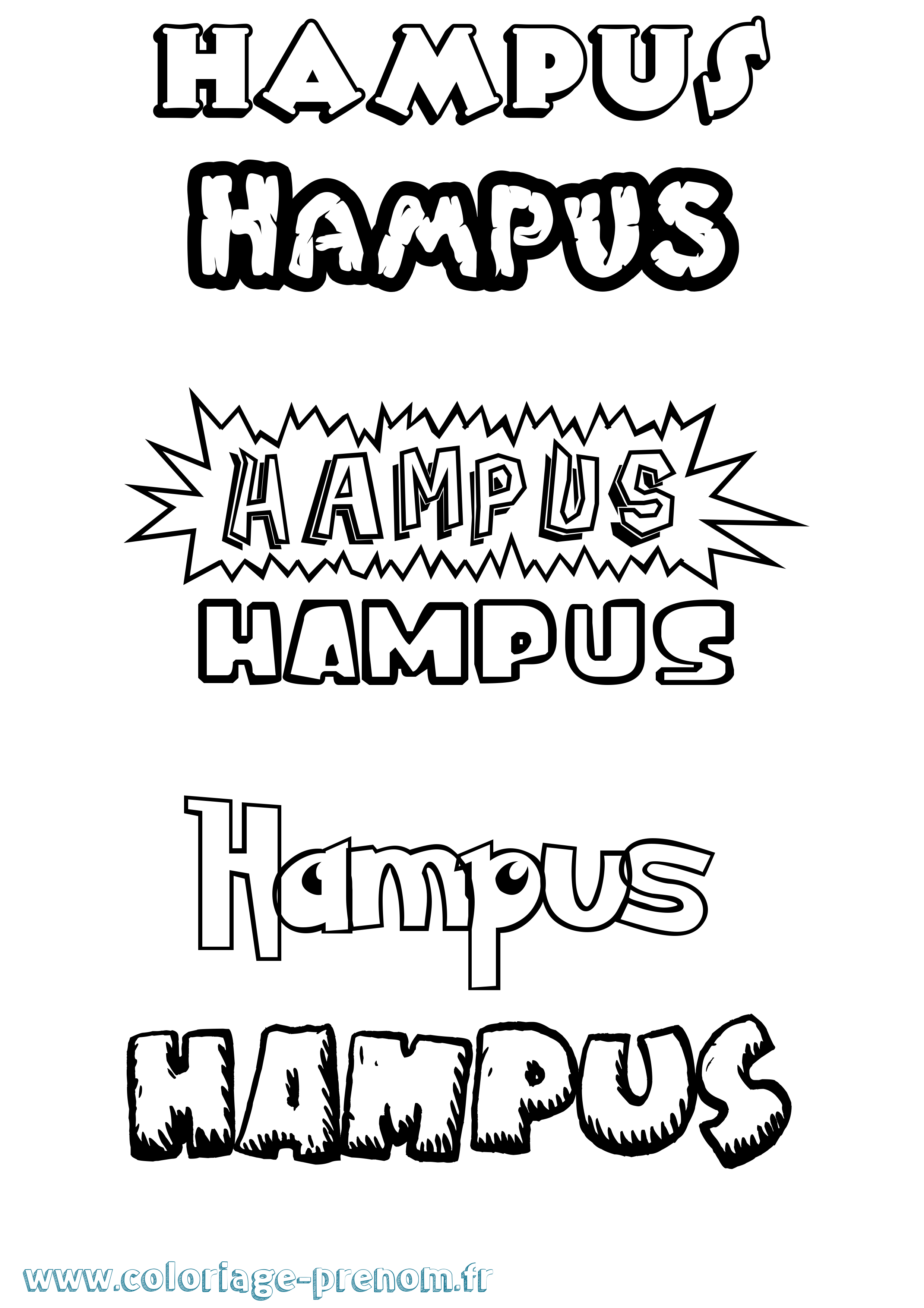 Coloriage prénom Hampus Dessin Animé