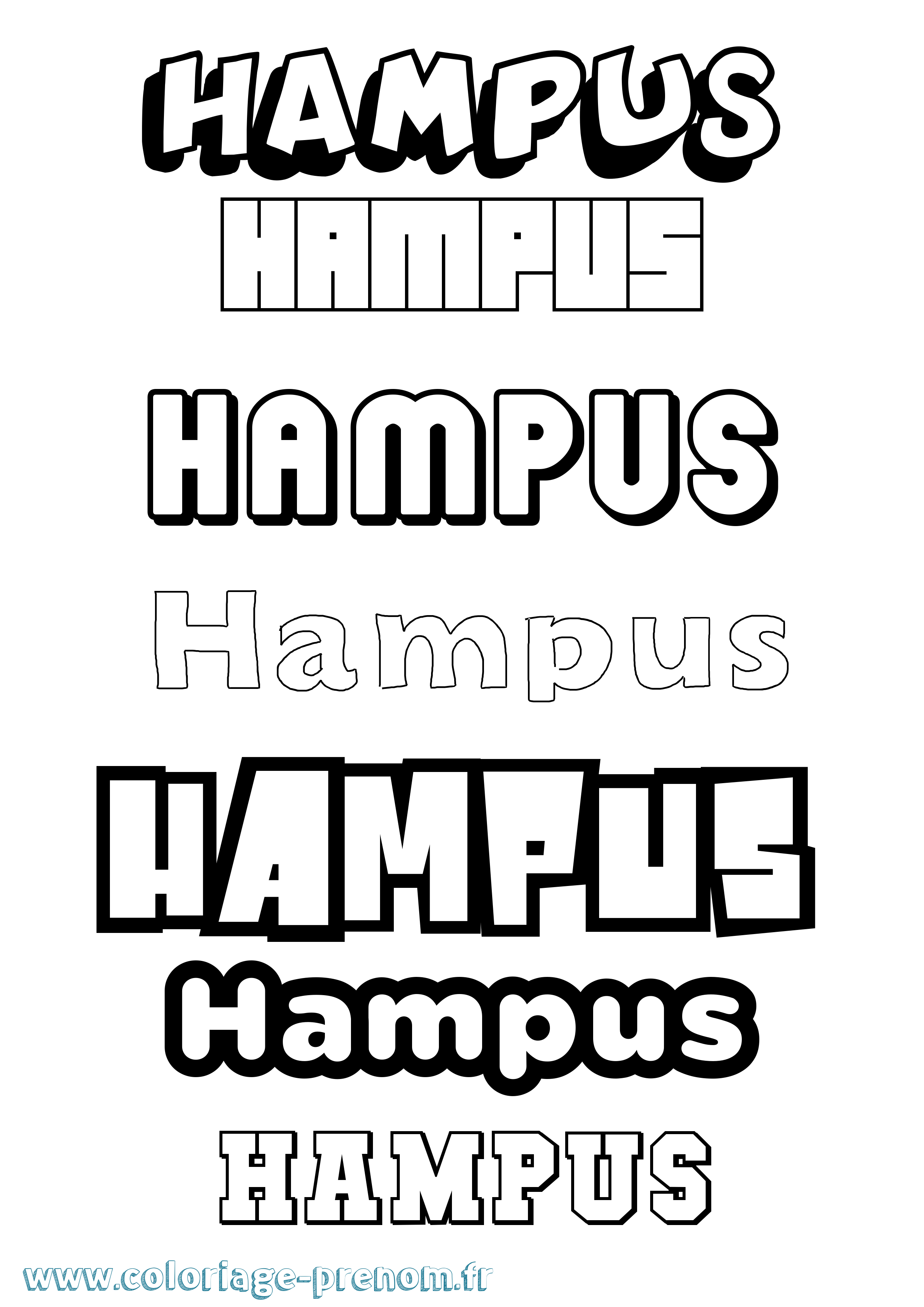 Coloriage prénom Hampus Simple