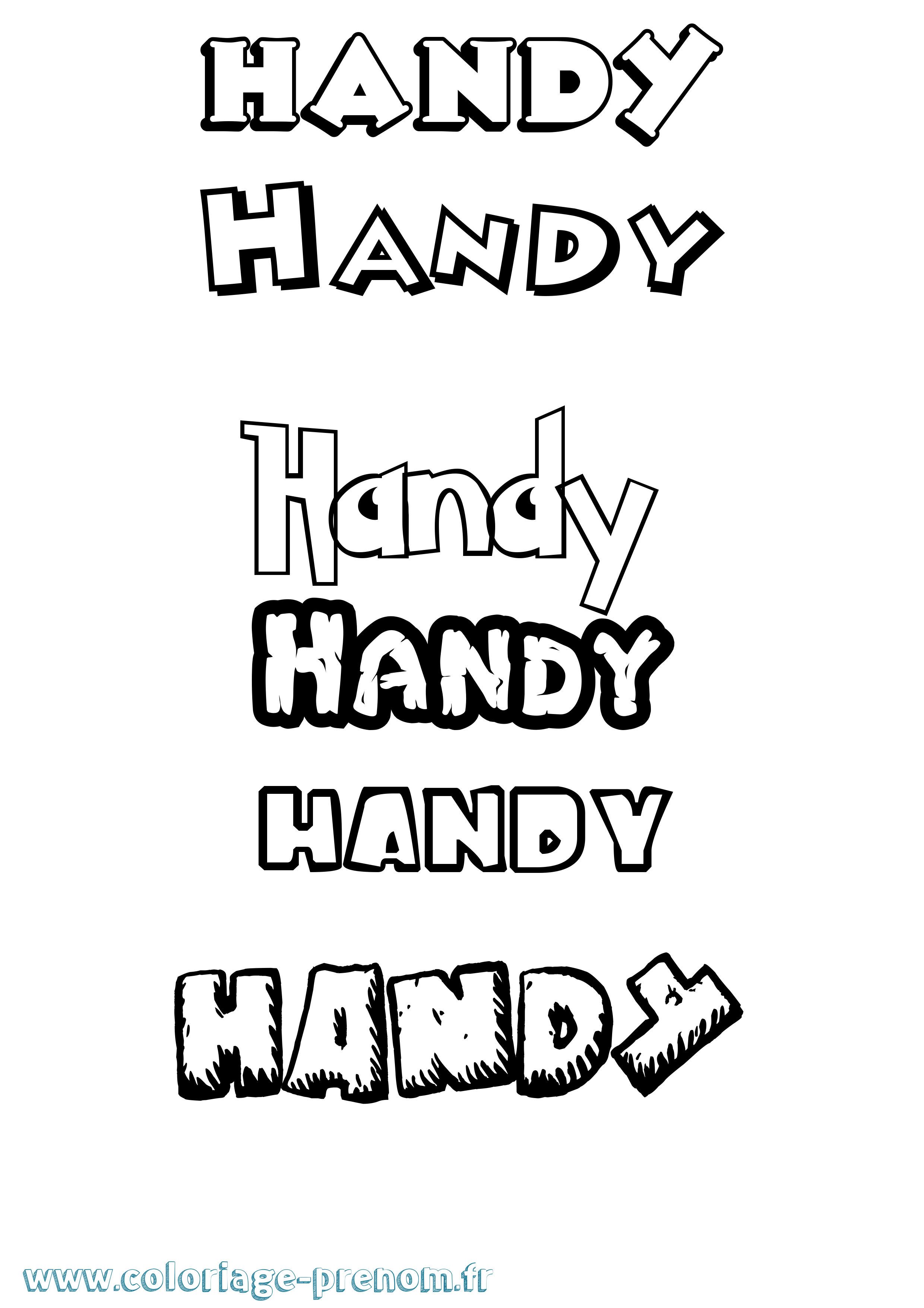 Coloriage Handy Dessin Animé Coloriage prénom Handy Dessin Animé
