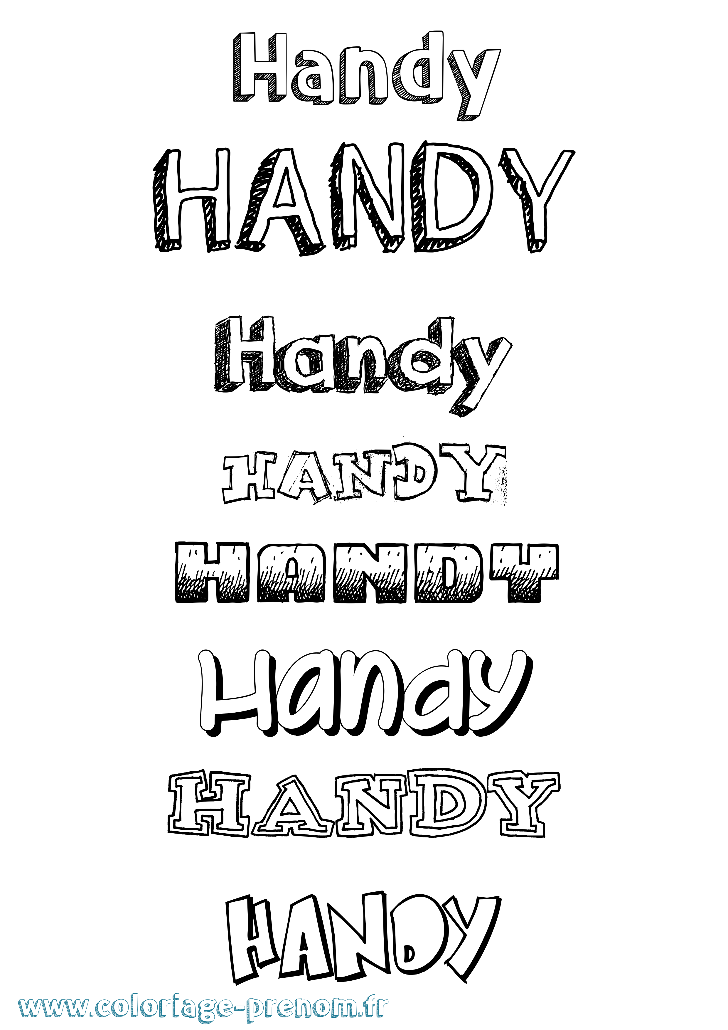 Coloriage Handy Dessiné Coloriage prénom Handy Dessiné