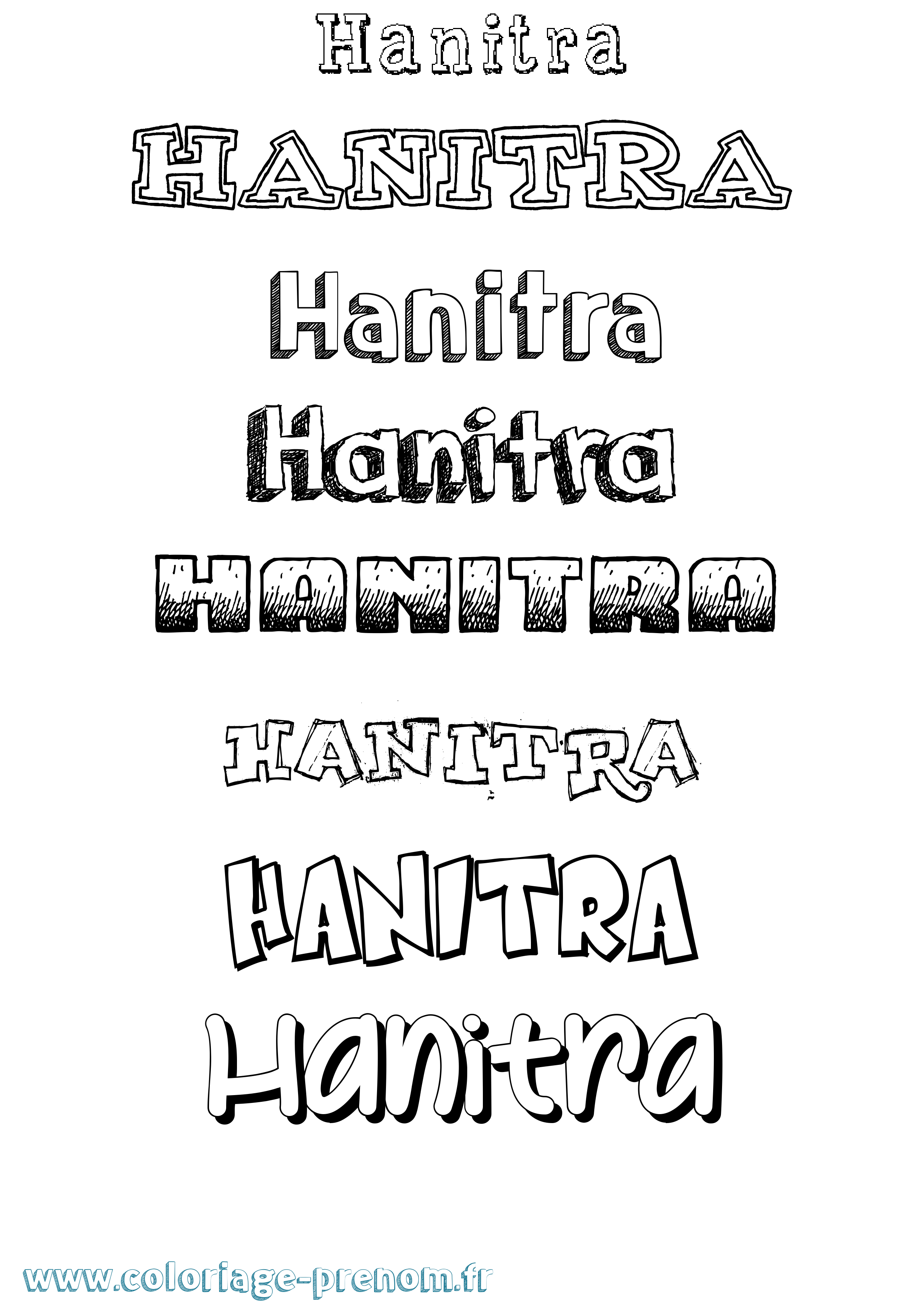 Coloriage Hanitra Dessiné Coloriage prénom Hanitra Dessiné