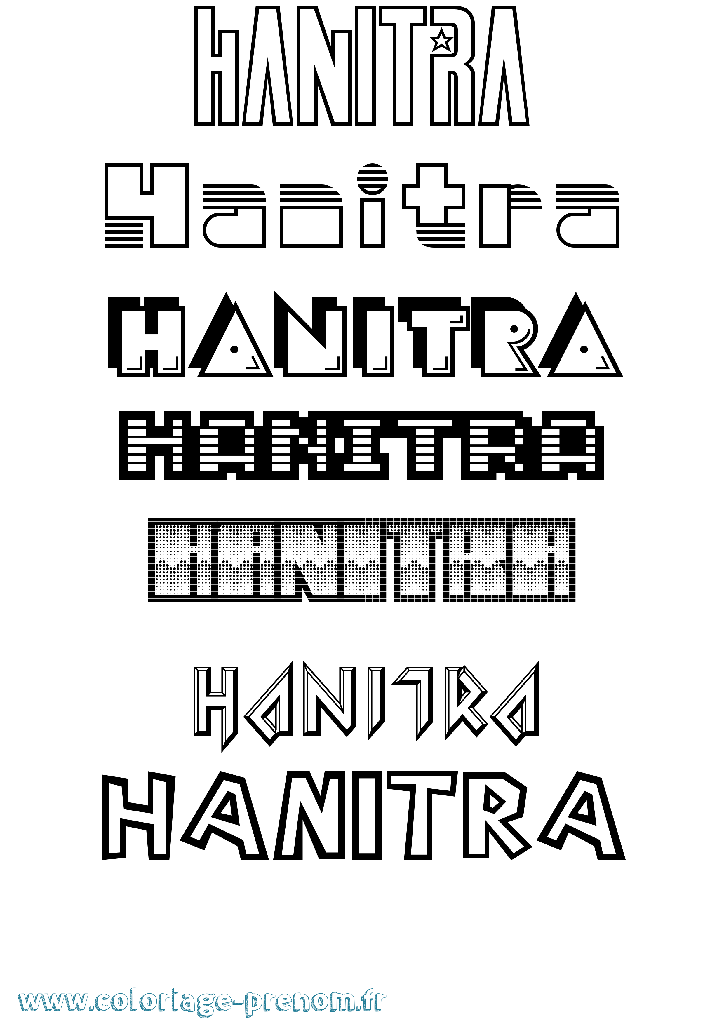 Coloriage Hanitra Jeux Vidéos Coloriage prénom Hanitra Jeux Vidéos