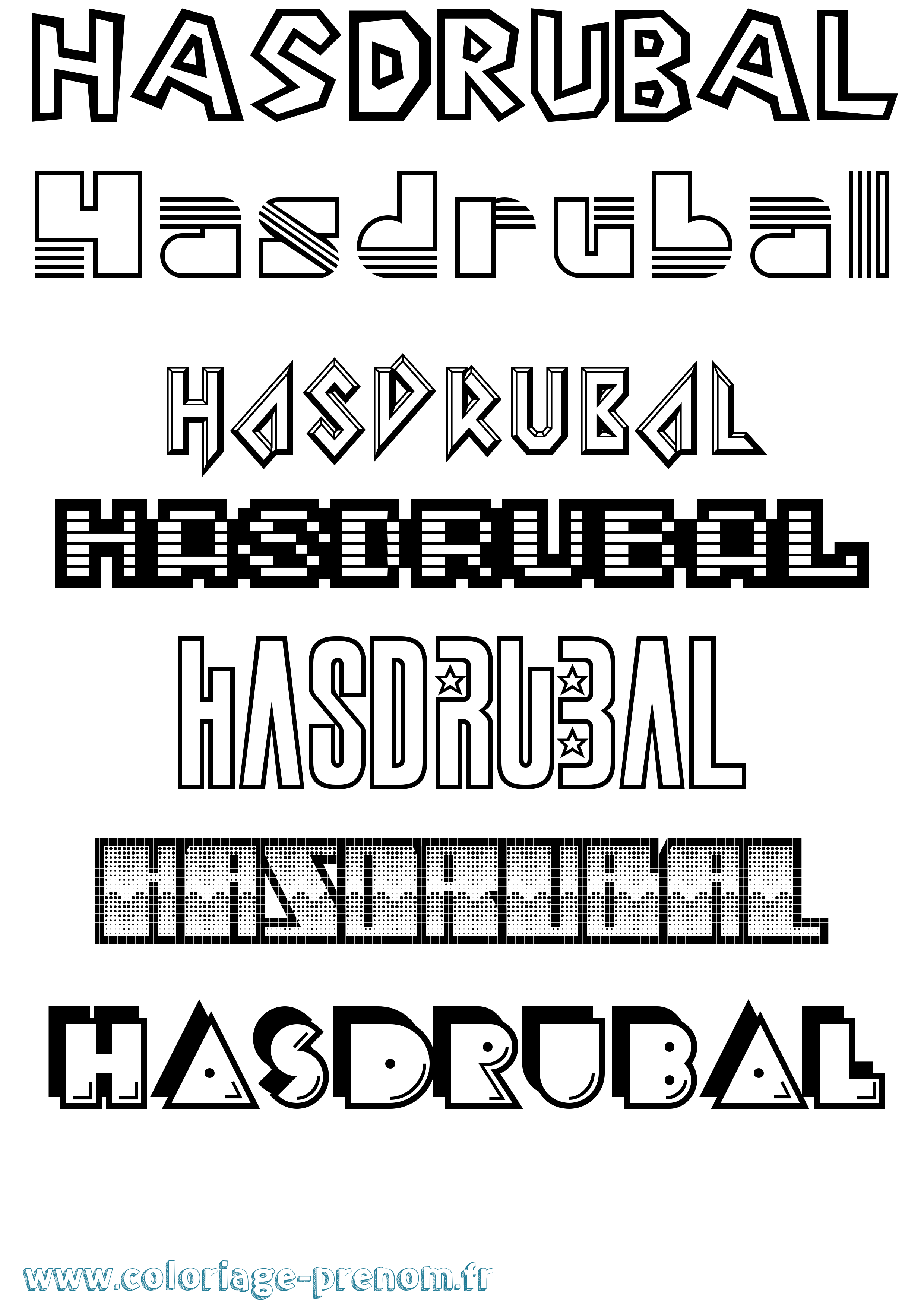 Coloriage Hasdrubal Jeux Vidéos Coloriage prénom Hasdrubal Jeux Vidéos
