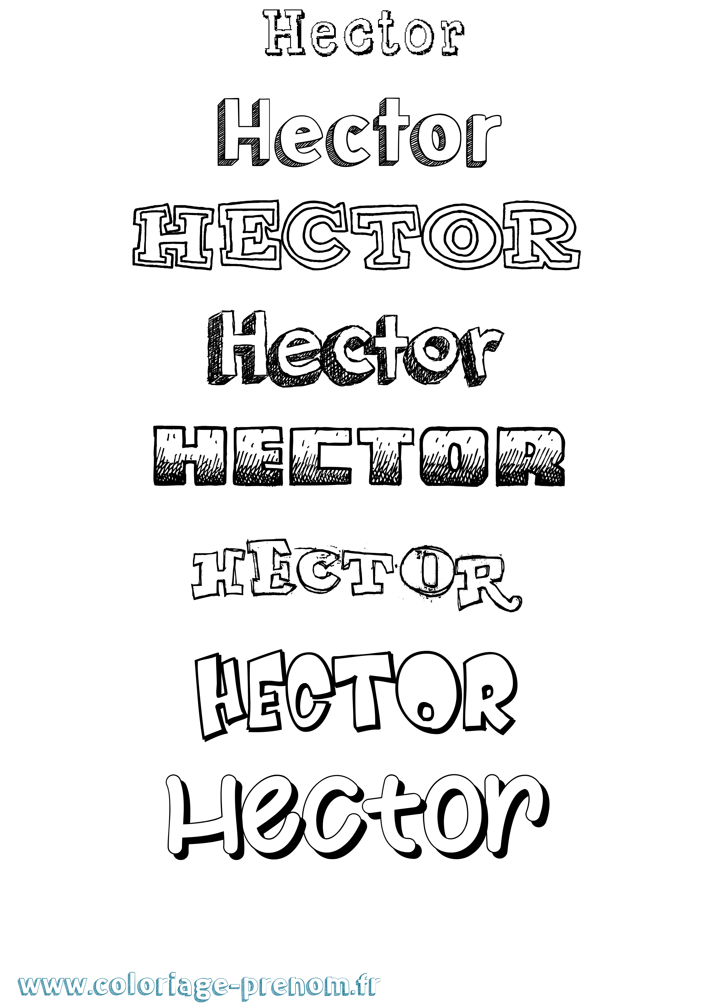 Coloriage prénom Hector