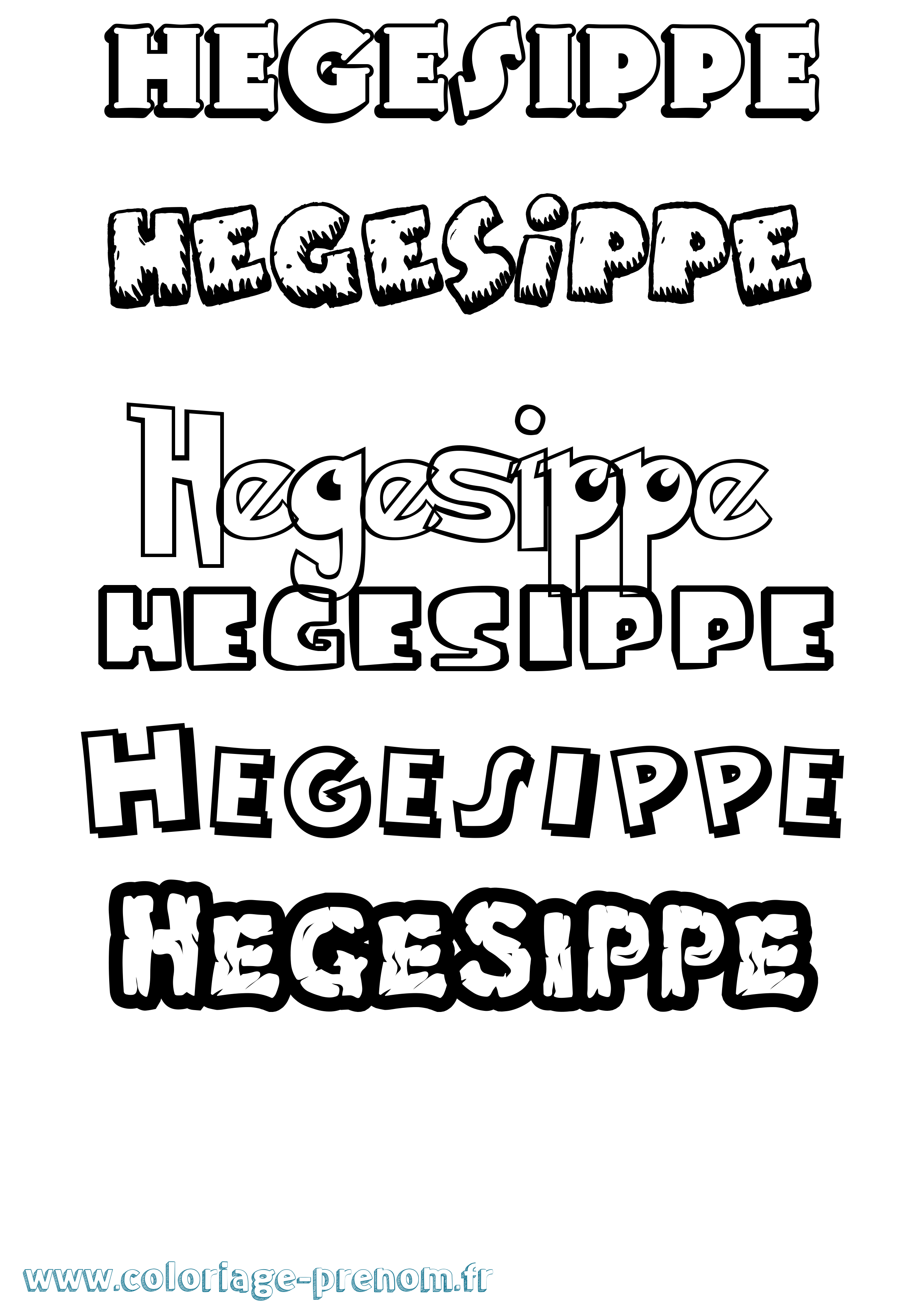 Coloriage prénom Hegesippe Dessin Animé