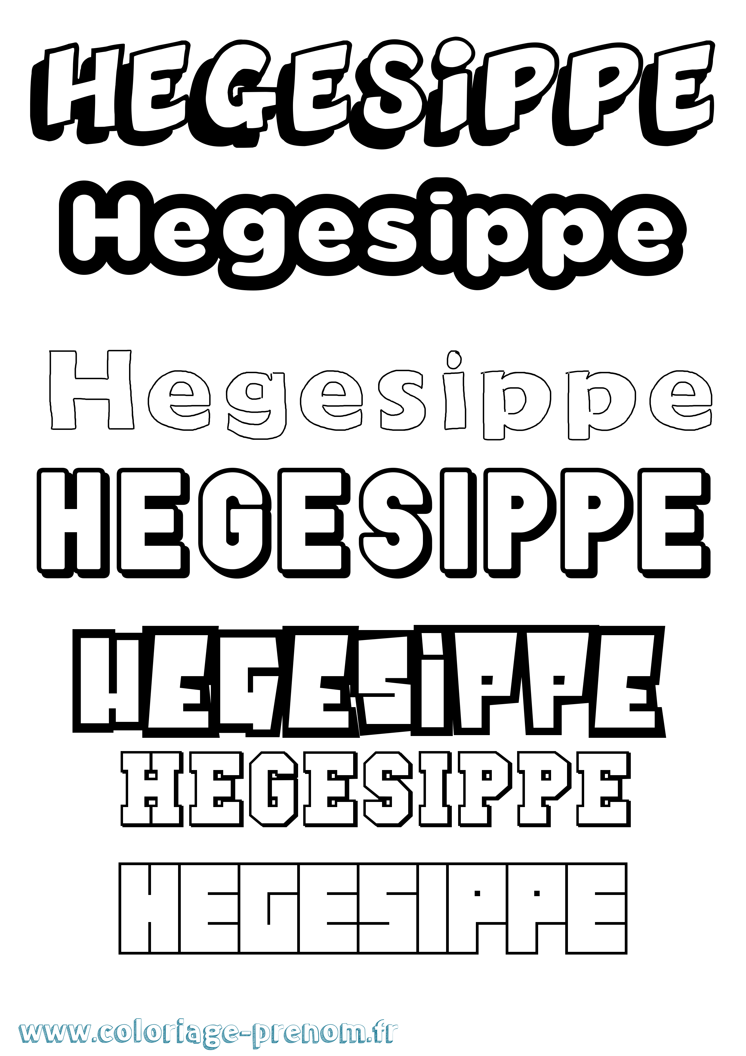 Coloriage prénom Hegesippe Simple