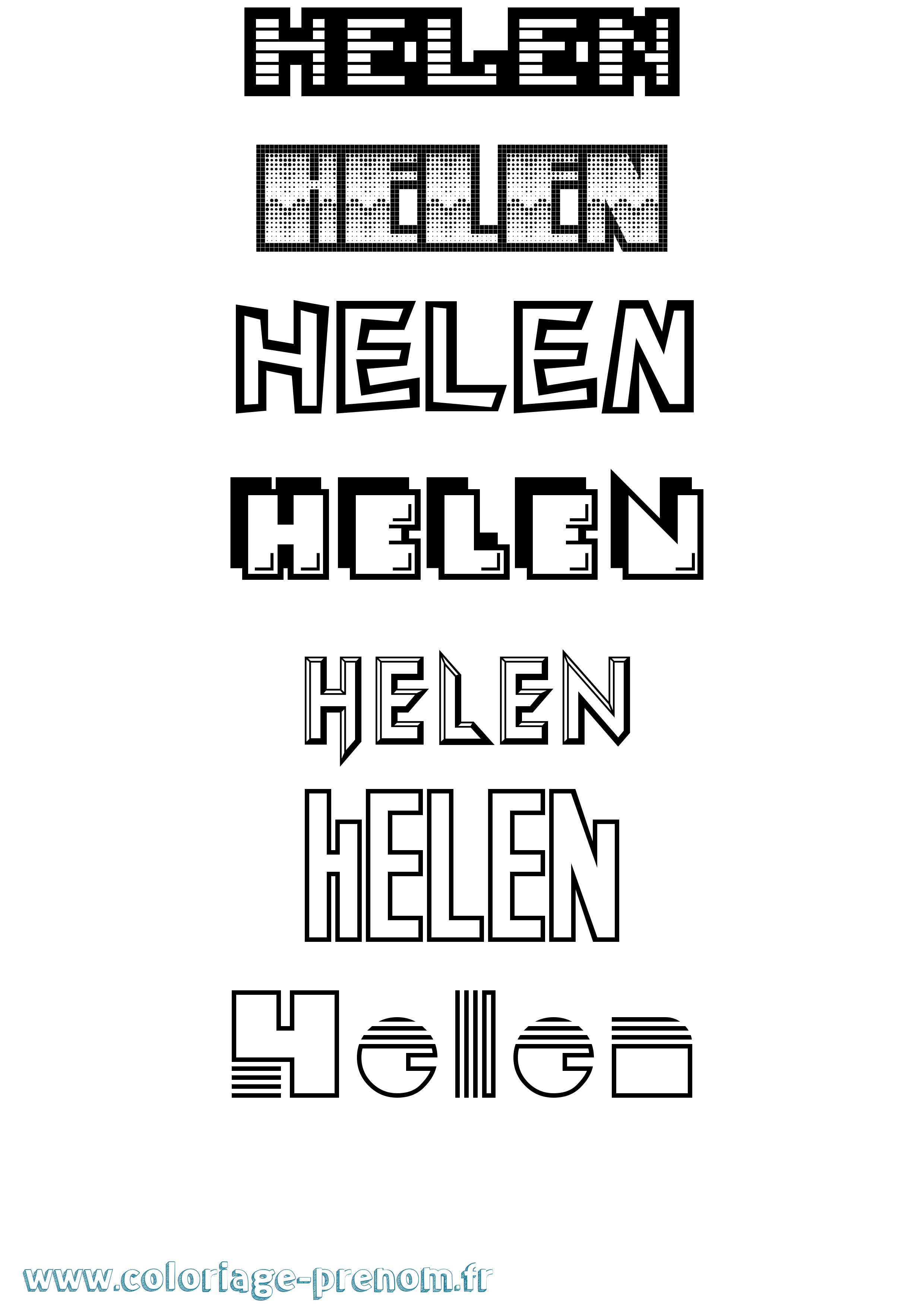 Coloriage Helen Jeux Vidéos Coloriage prénom Helen Jeux Vidéos