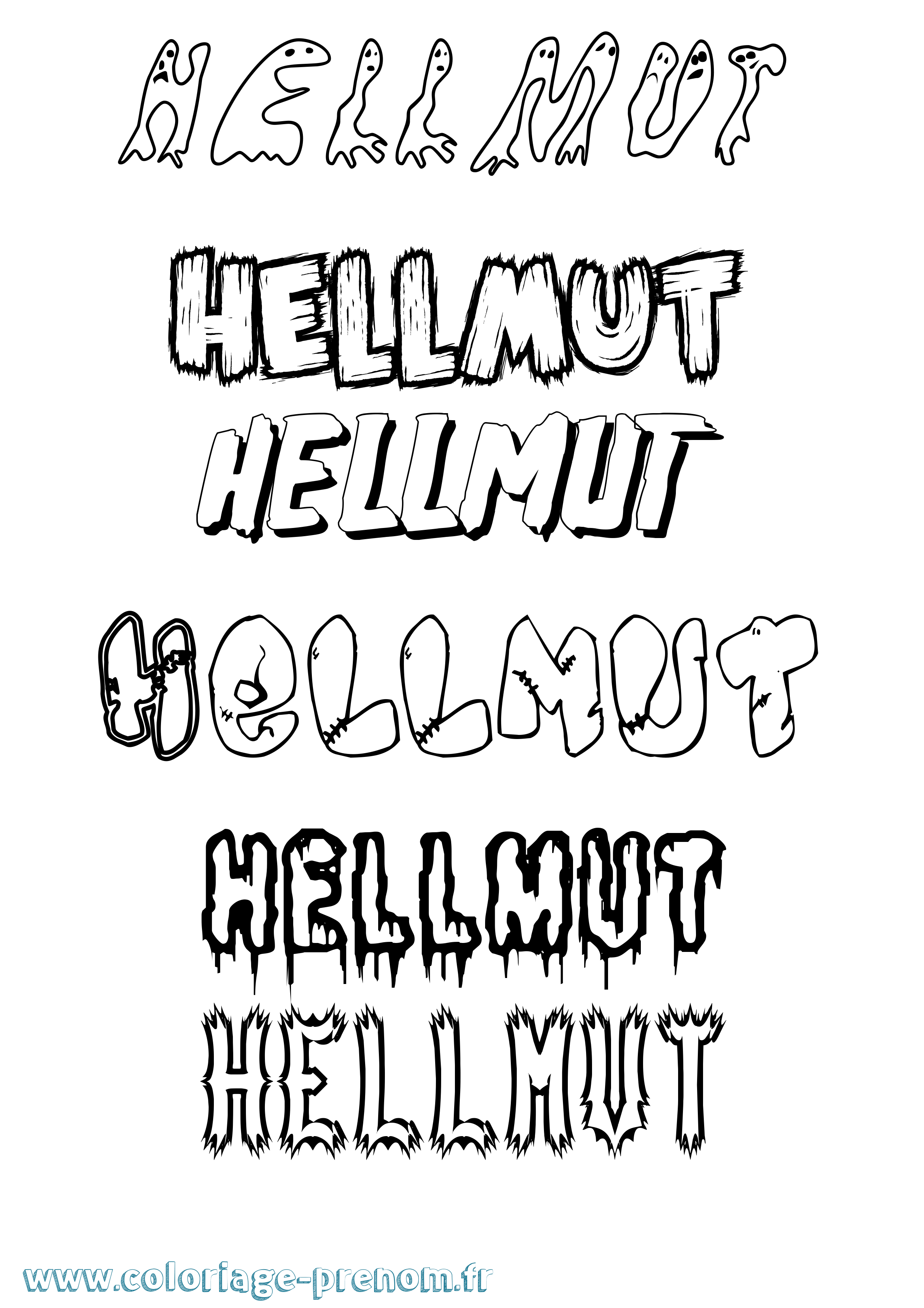 Coloriage prénom Hellmut Frisson