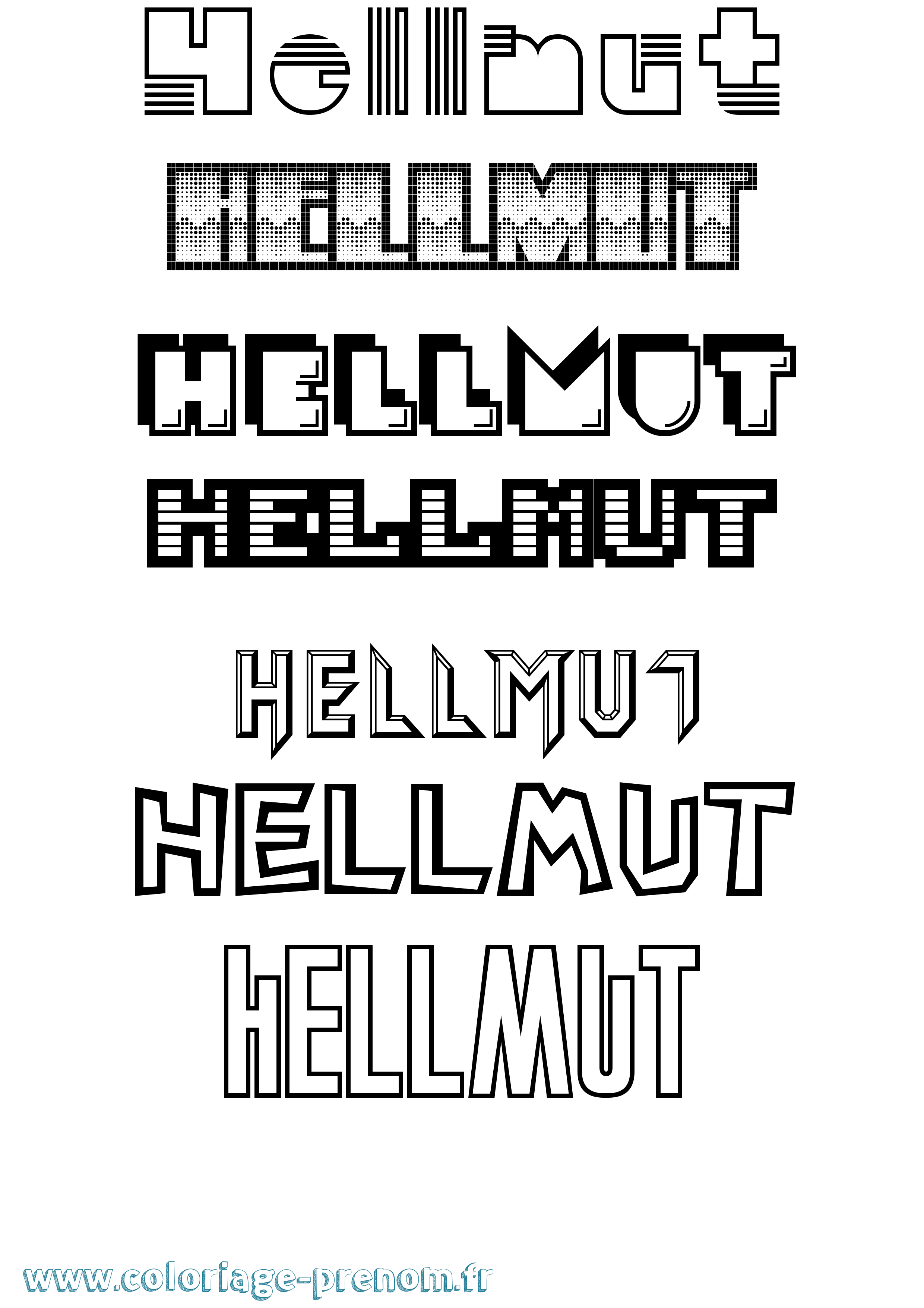 Coloriage prénom Hellmut Jeux Vidéos