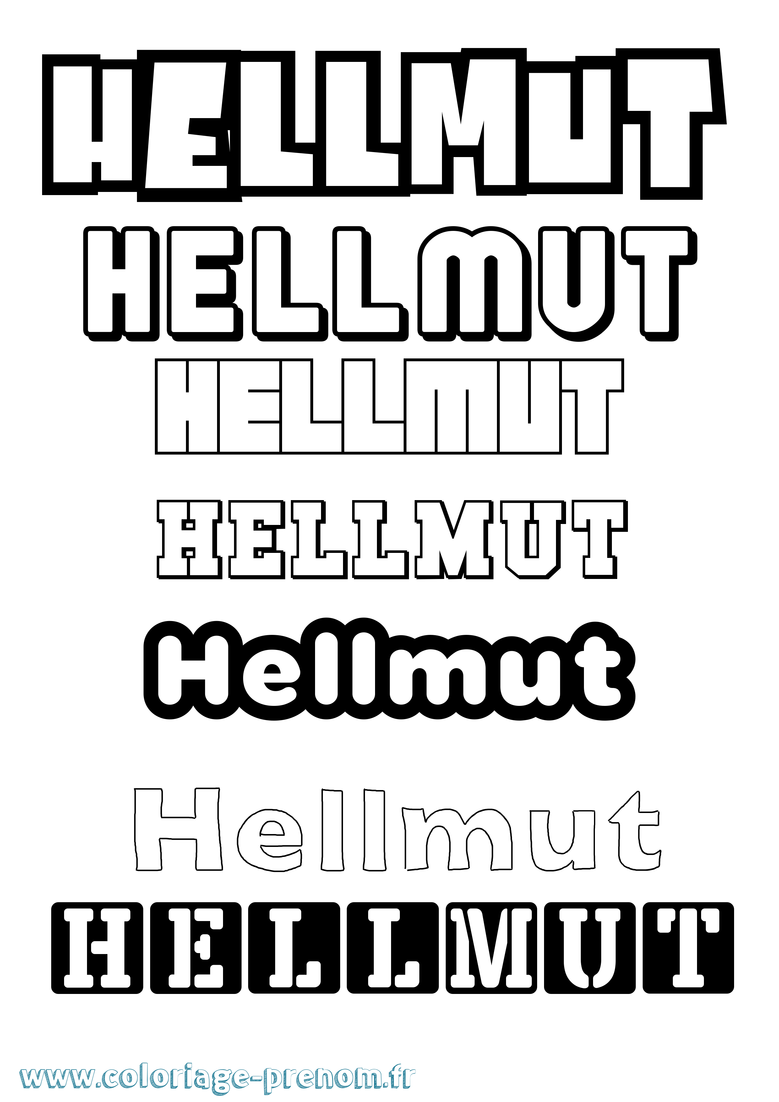 Coloriage prénom Hellmut Simple