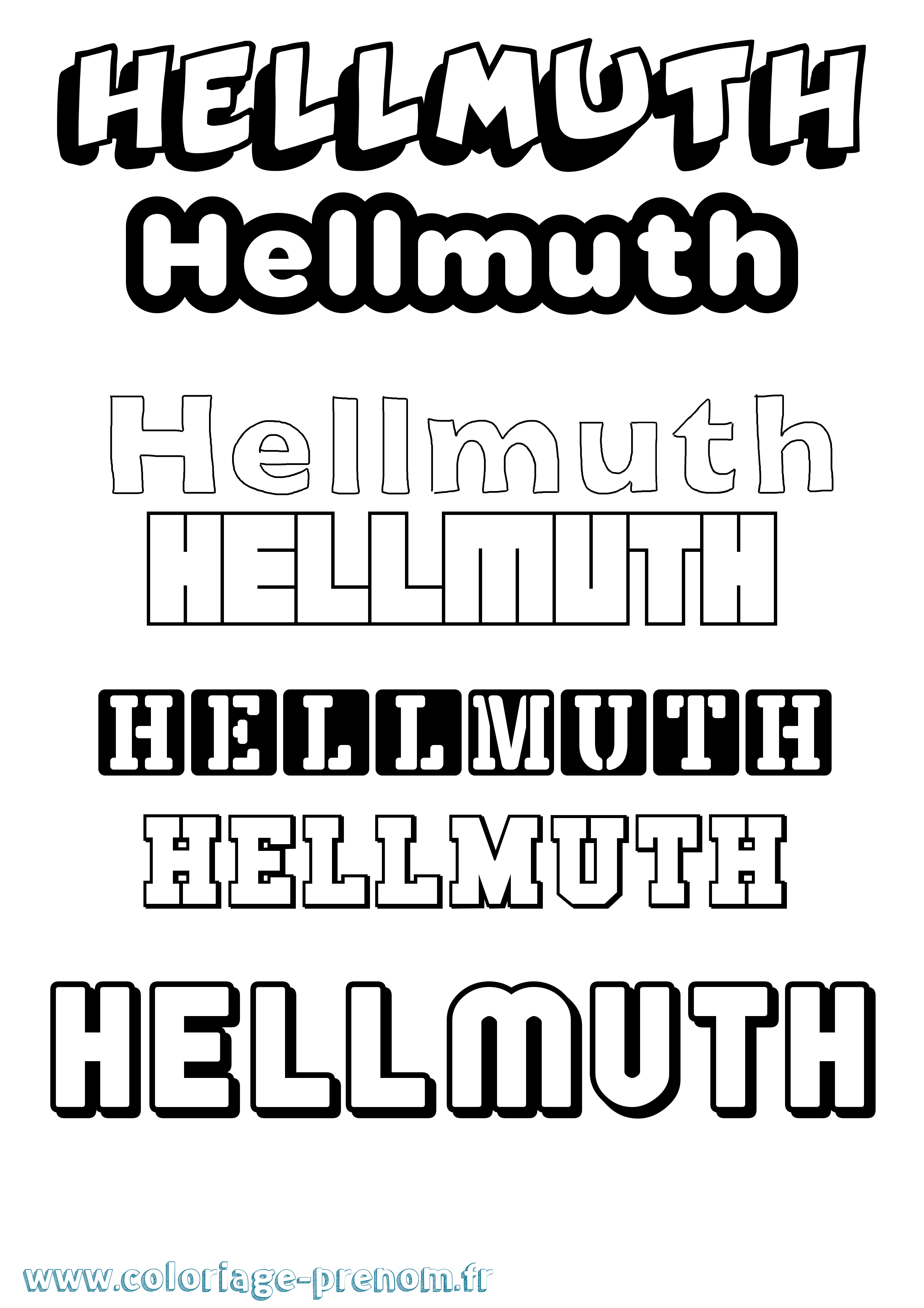 Coloriage prénom Hellmuth Simple
