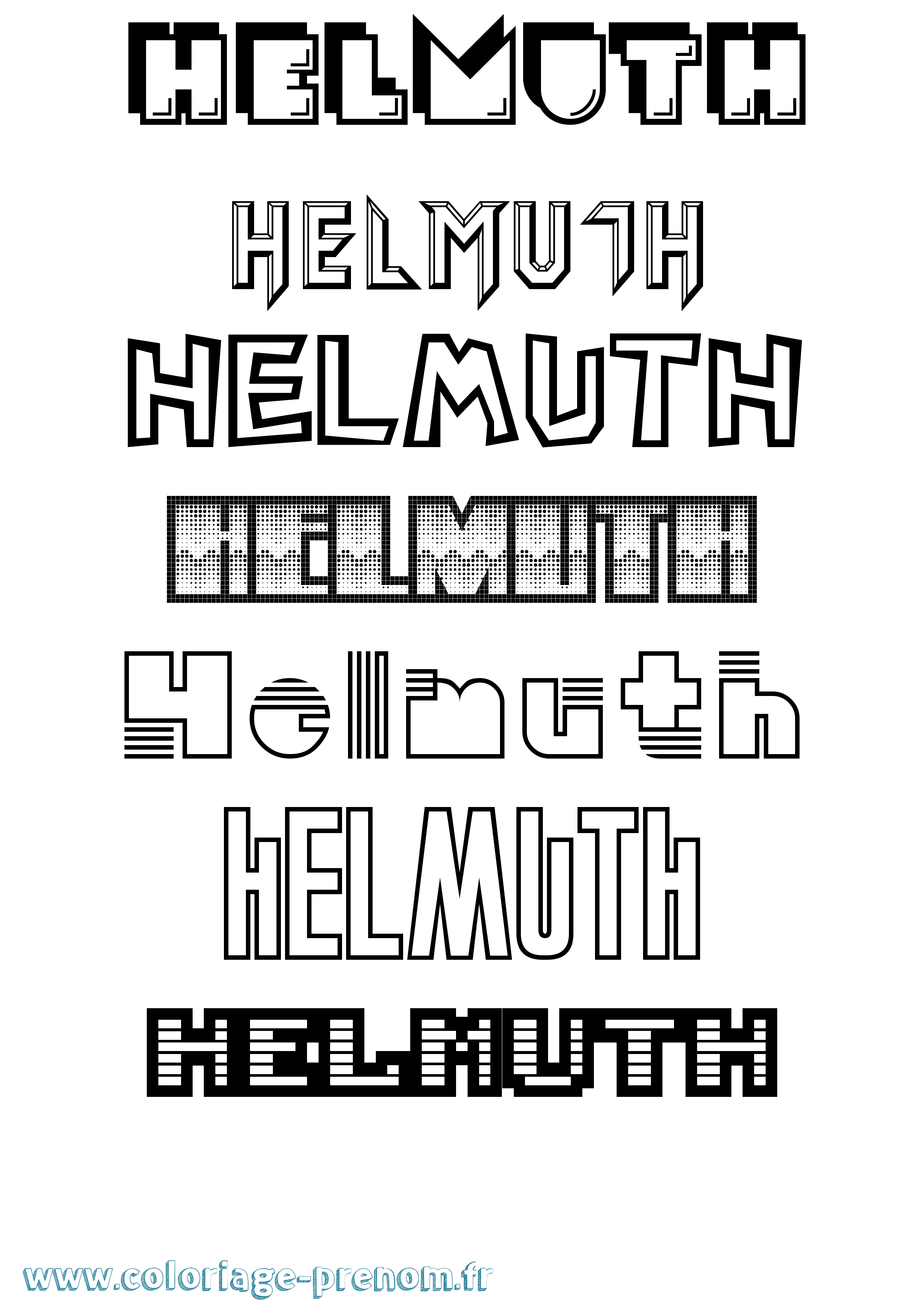 Coloriage prénom Helmuth Jeux Vidéos