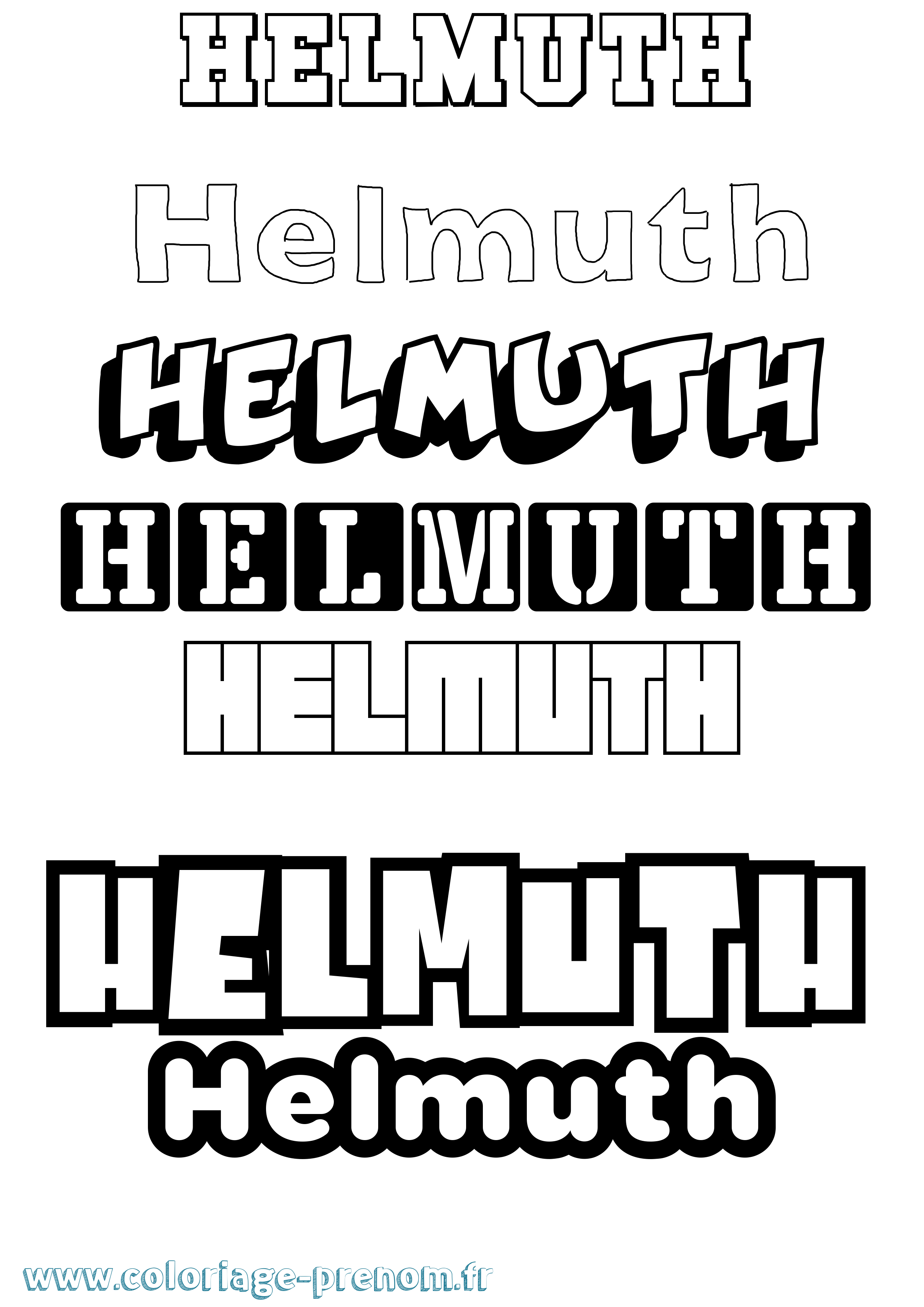 Coloriage prénom Helmuth Simple